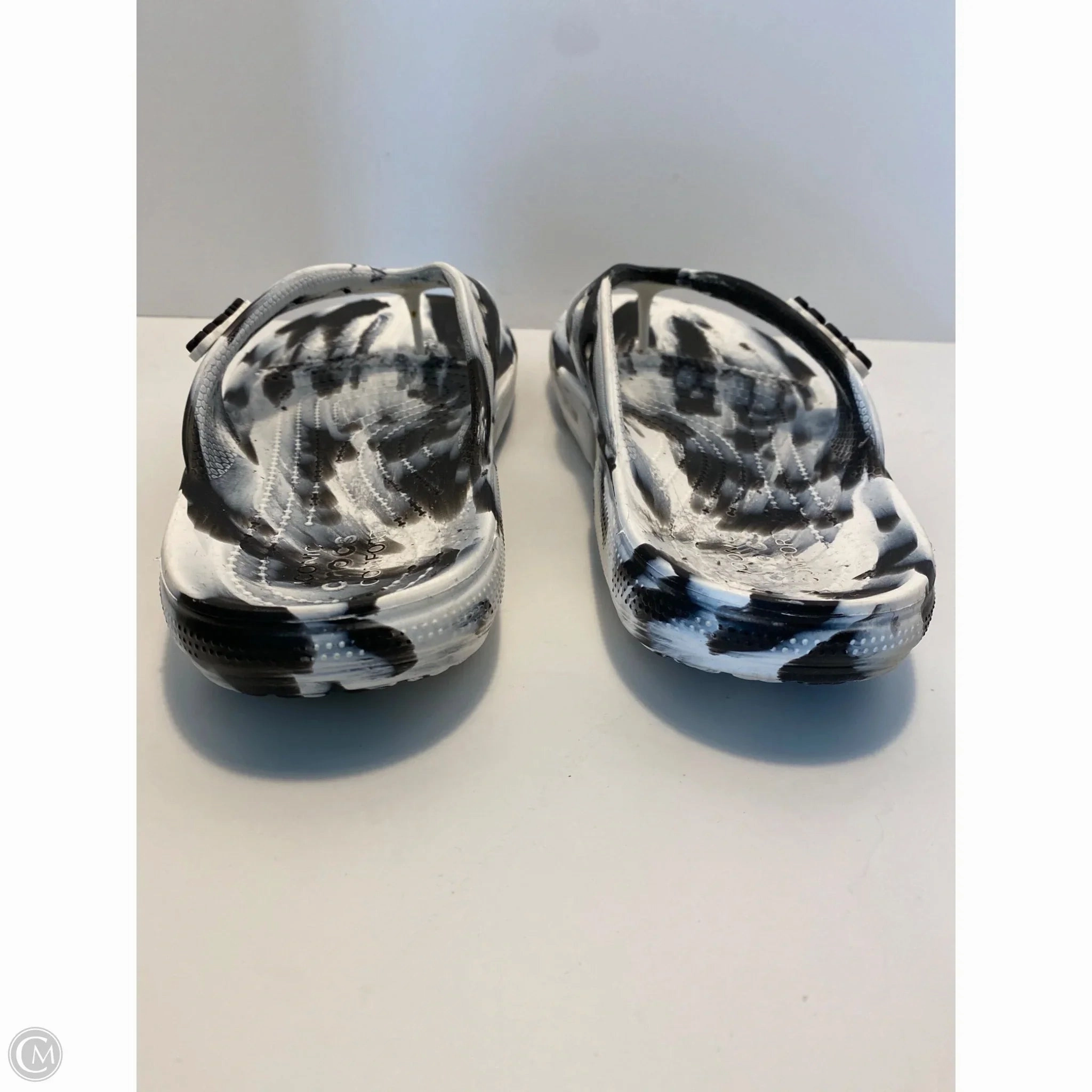 Cotton On Flip Flops Sandals Flip Flops By Crocs In Black & White, Size: 11