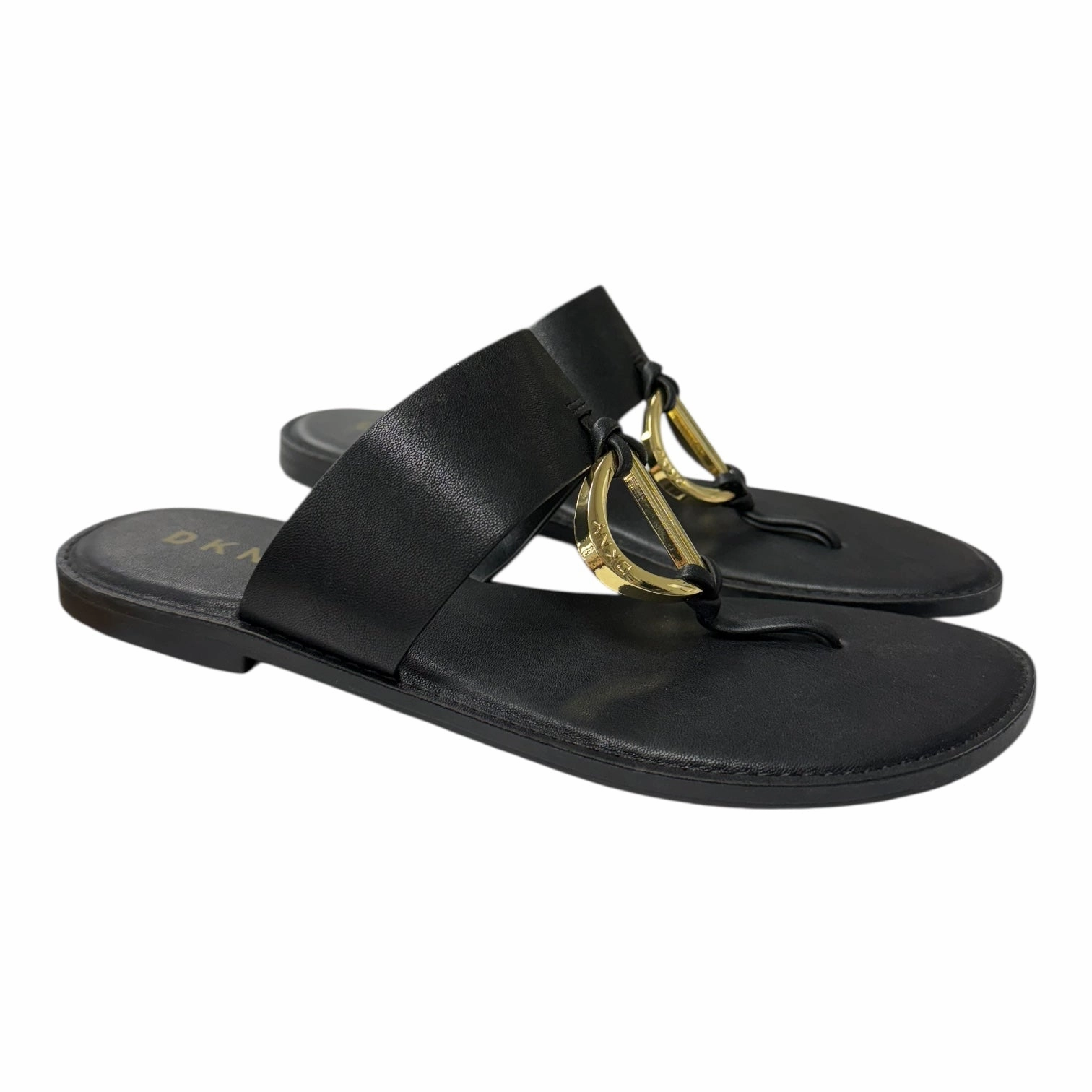 Discount Flip Flops Sandals Flip Flops By Dkny In Black, Size:6.5