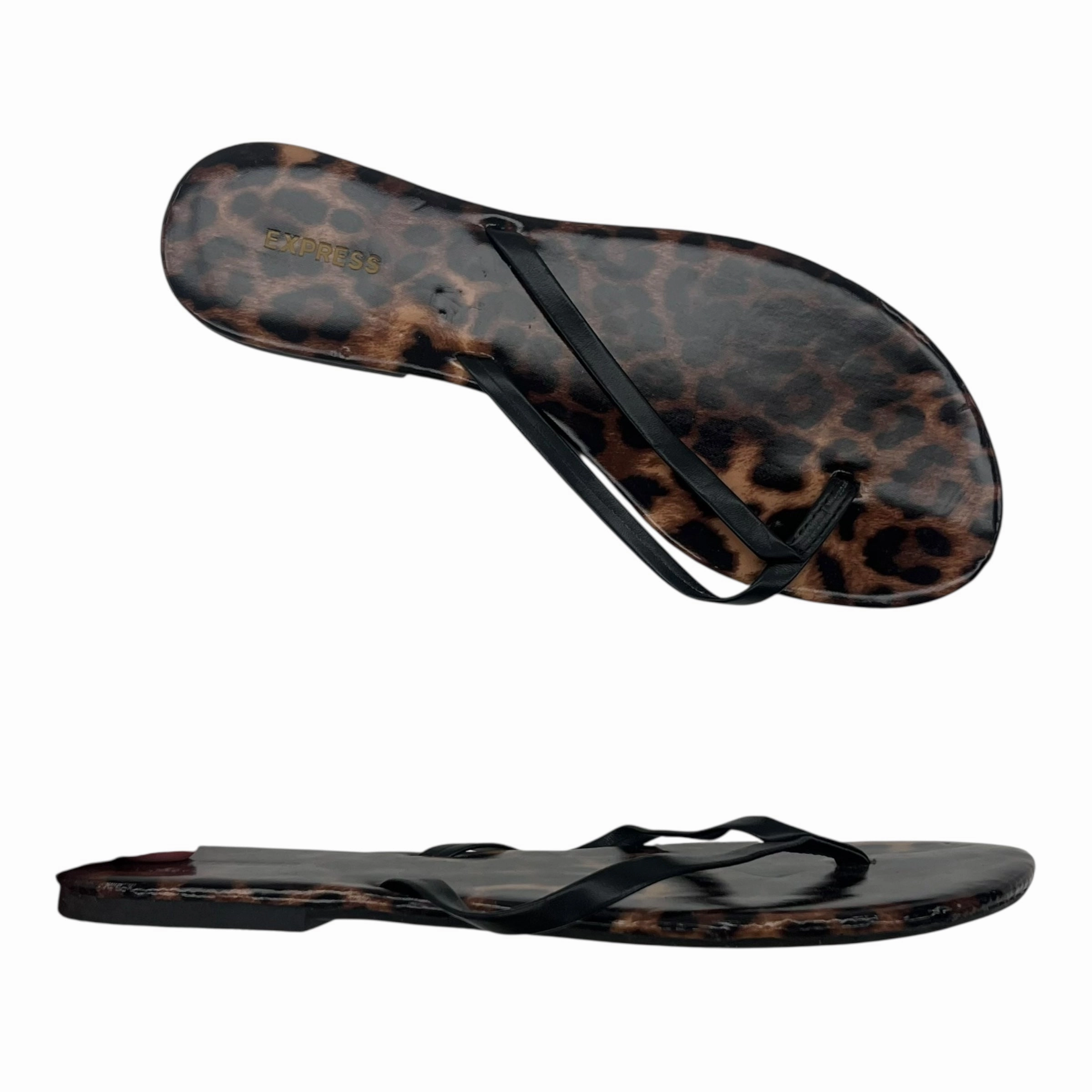 Sandals Flip Flops By Express In Animal Print, Size:8 Best Flip Flops Metatarsalgia