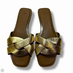 Miz Mooz Flip Flops Sandals Flip Flops By H&m In Gold, Size: 9