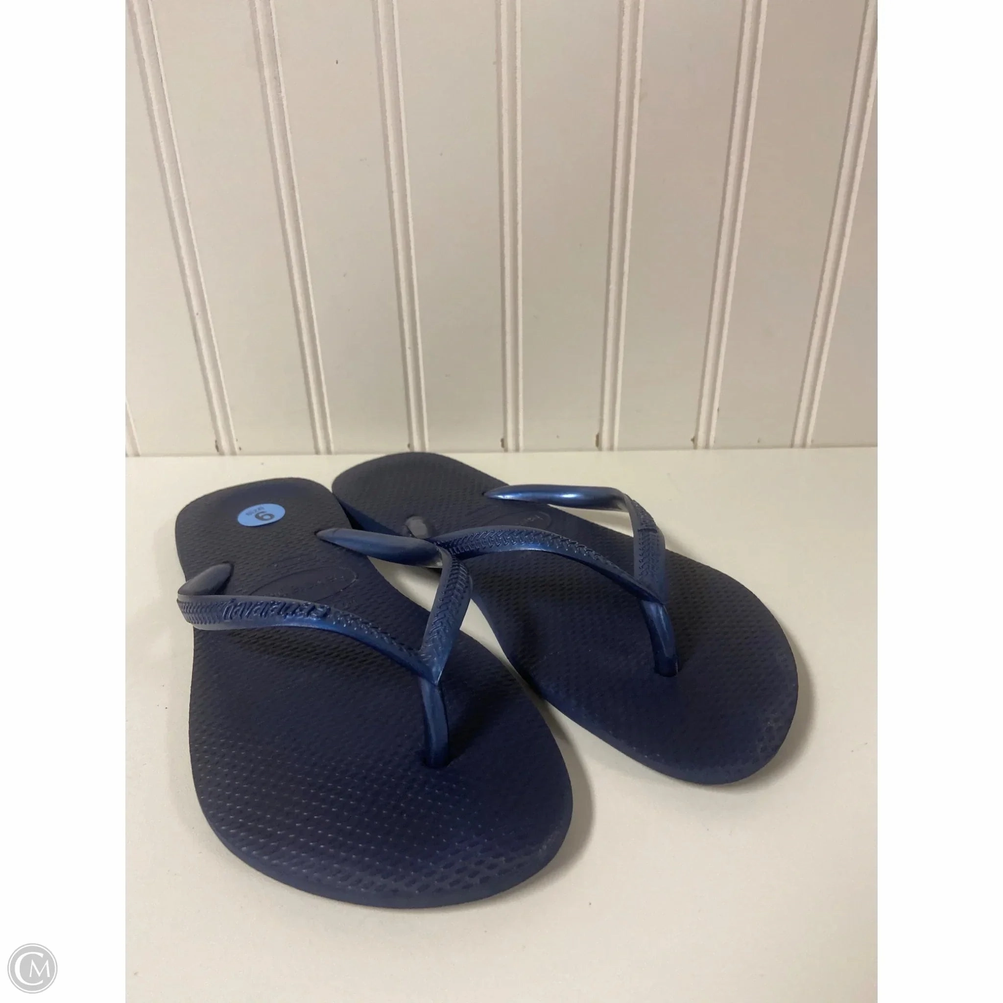 Sandals Flip Flops By Havaianas In Blue, Size: 6 Checkerboard Flip Flops
