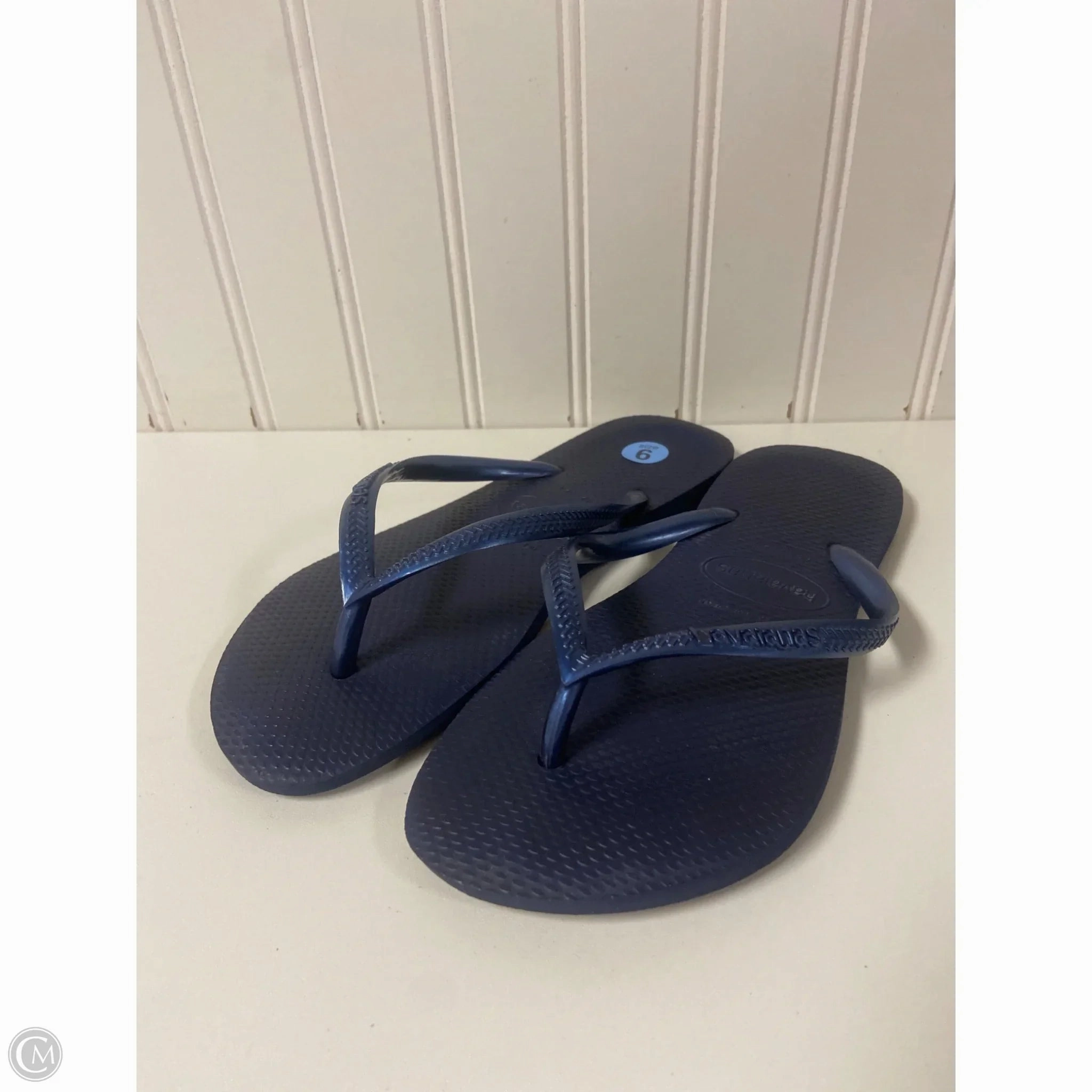 Stylish Comfortable Flip Flops Sandals Flip Flops By Havaianas In Blue, Size: 6