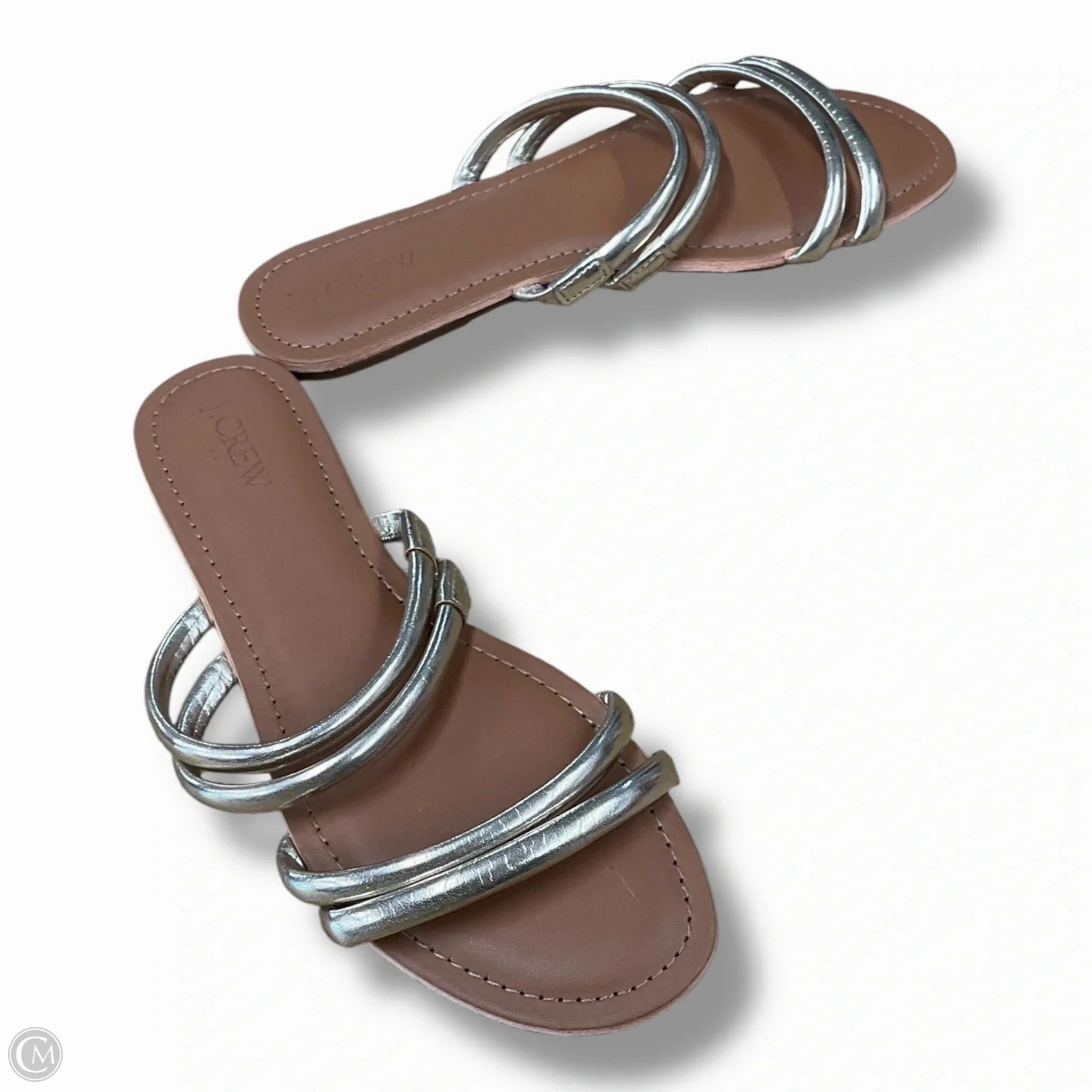 Brown Flip Flops Sandals Flip Flops By J. Crew In Gold, Size: 8