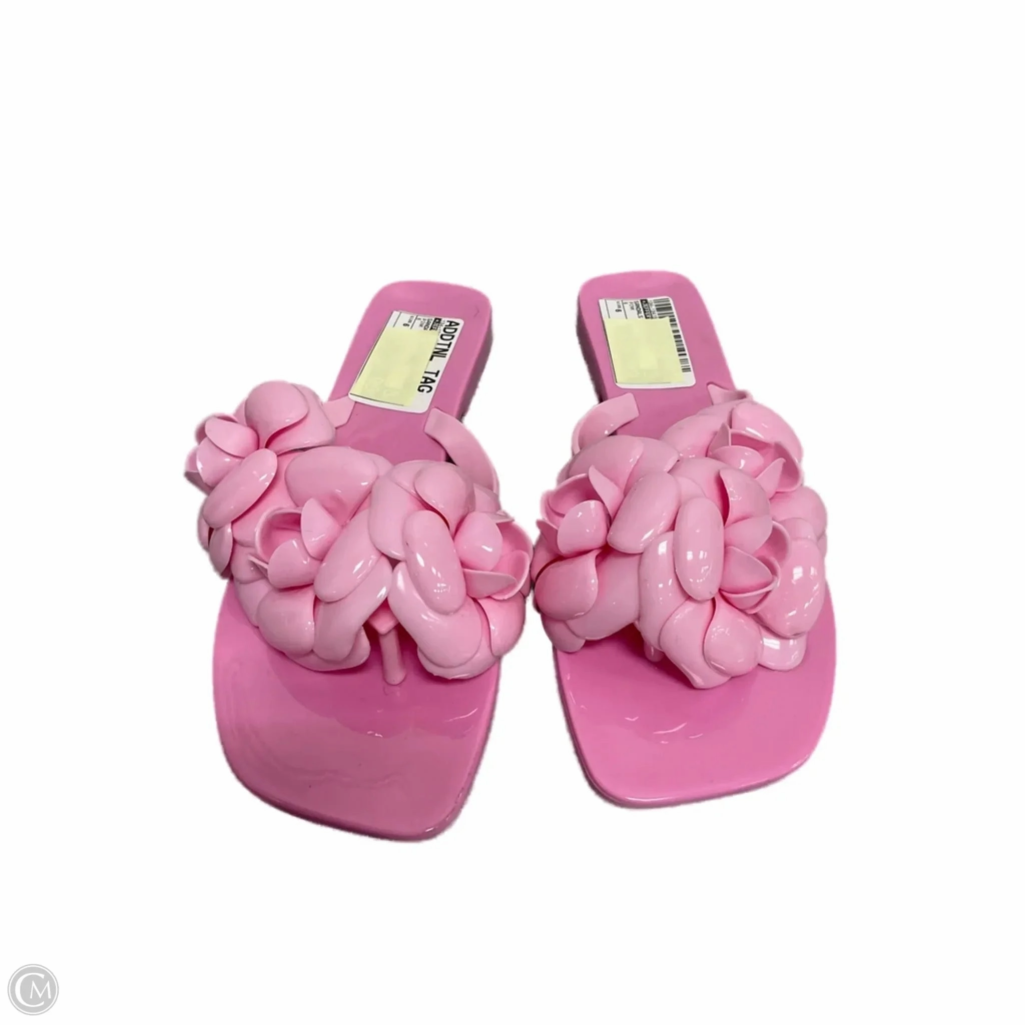 Sandals Flip Flops By Jeffery Campbell In Pink, Size: 6 Custom Imprint Flip Flops