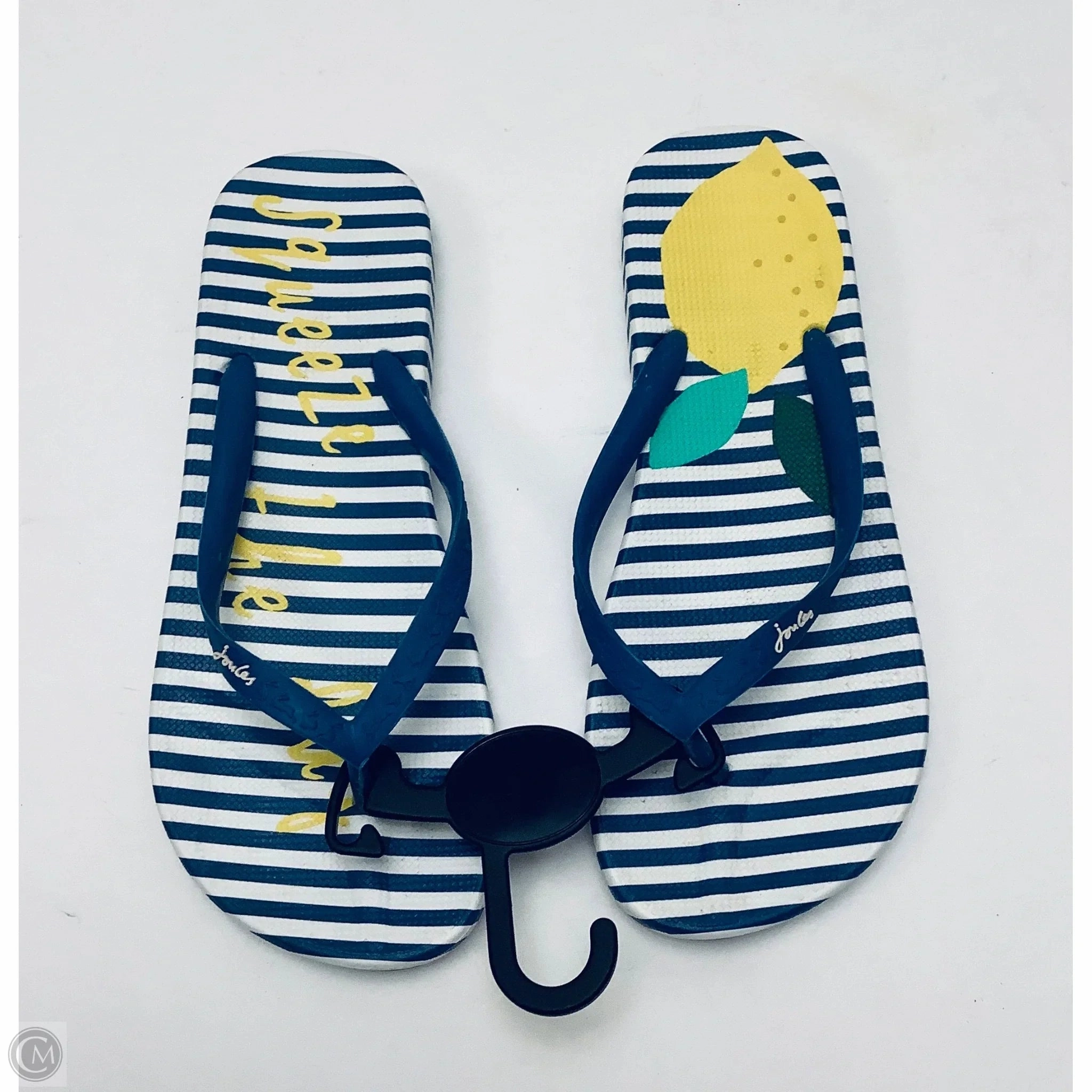 Fancy Bridal Flip Flops Sandals Flip Flops By Joules In Striped Pattern, Size: 8