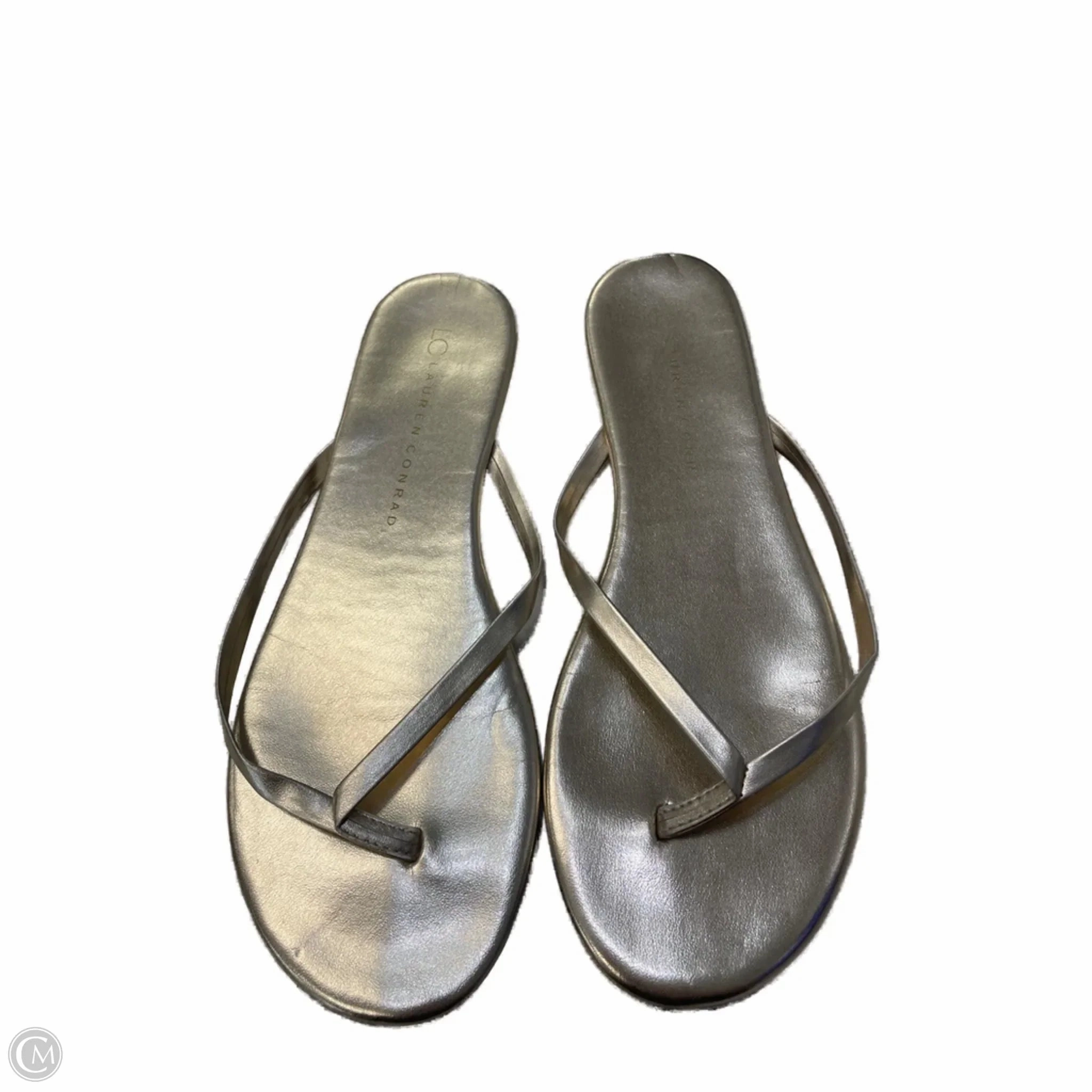 Sandals Flip Flops By Lc Lauren Conrad In Gold, Size: 8 Tory Flip Flops