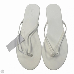 Sandals Flip Flops By Loft In White, Size: 9 Flip Flops For Shower