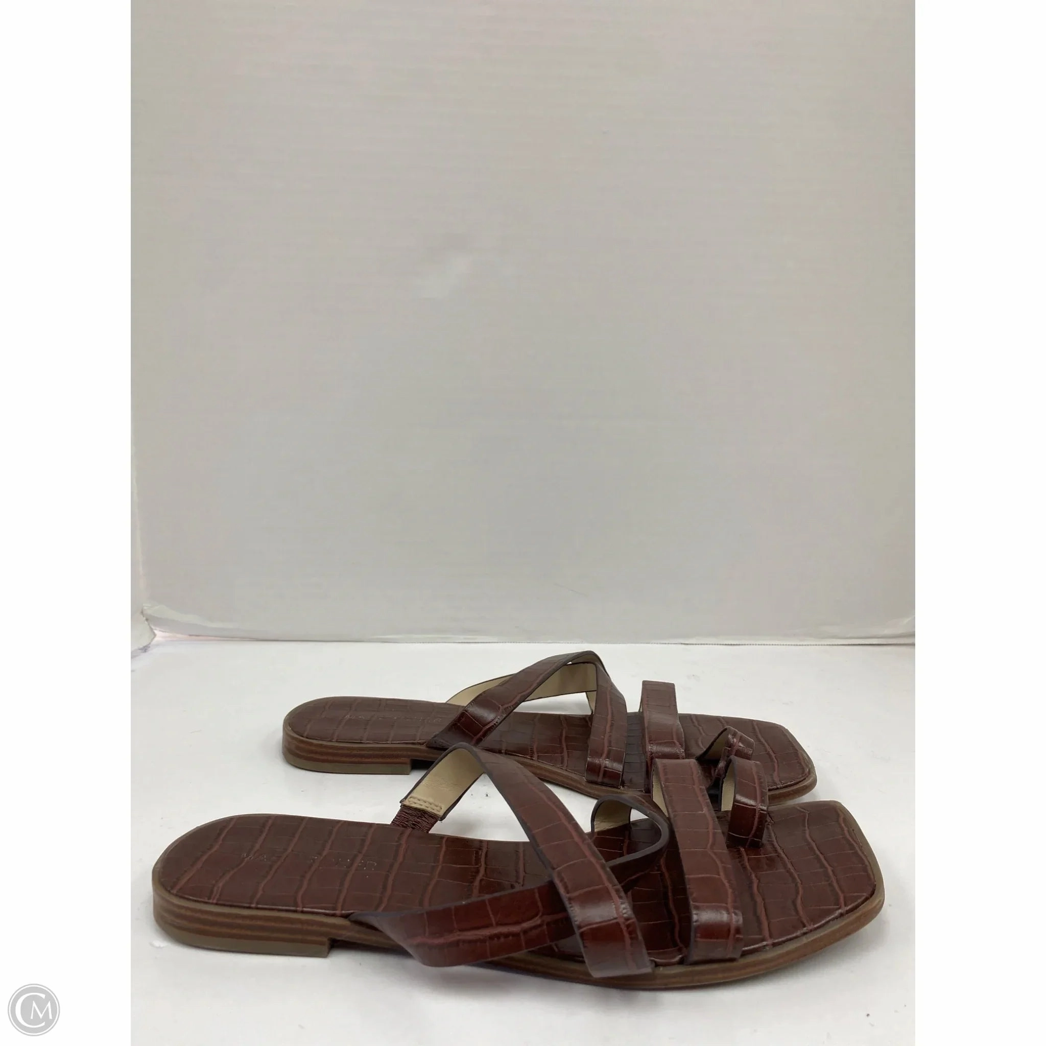 Sandals Flip Flops By Marc Fisher In Brown, Size: 8.5 Flip Flops Flat
