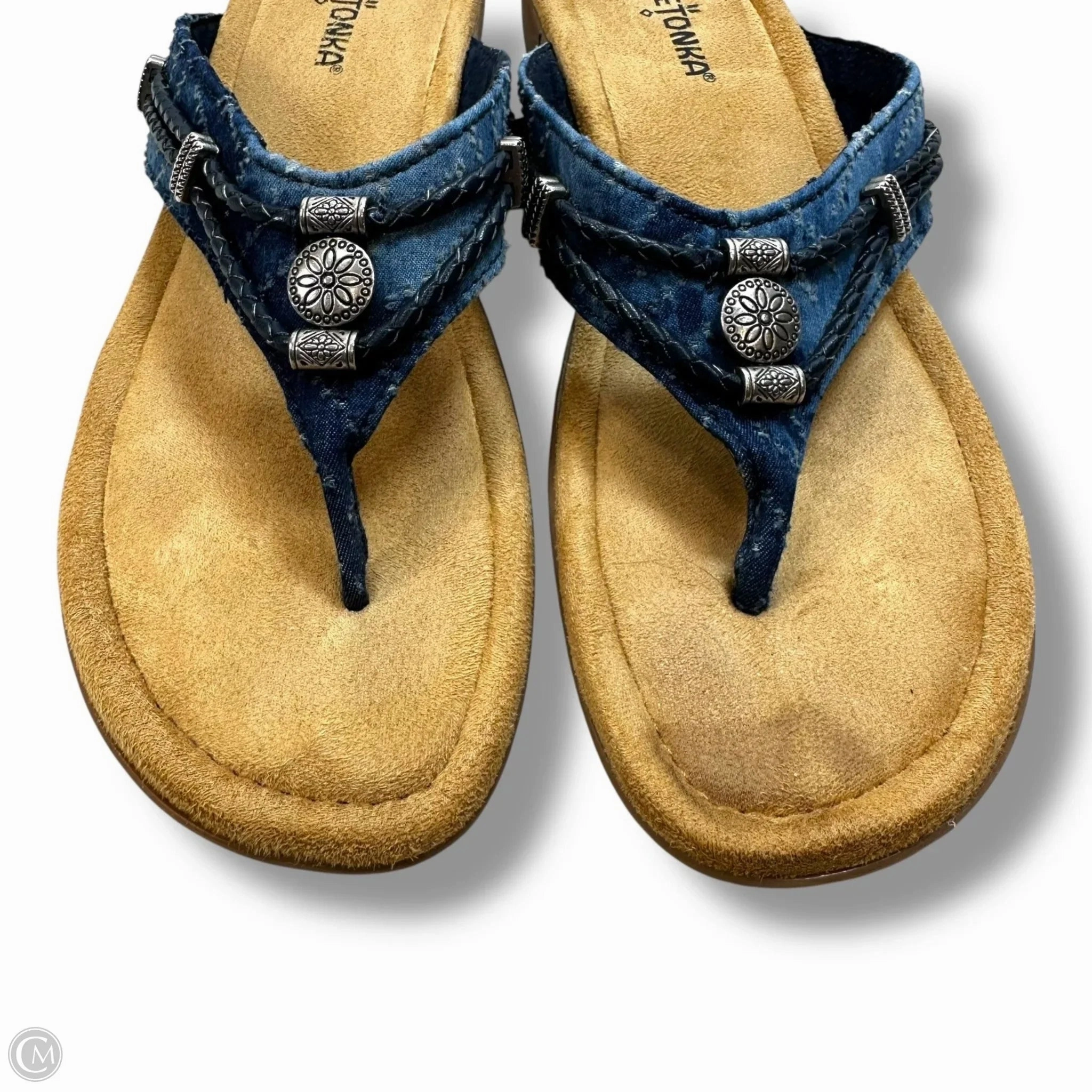 Sandals Flip Flops By Minnetonka In Blue, Size: 10 Ron Jon Surf Shop Flip Flops