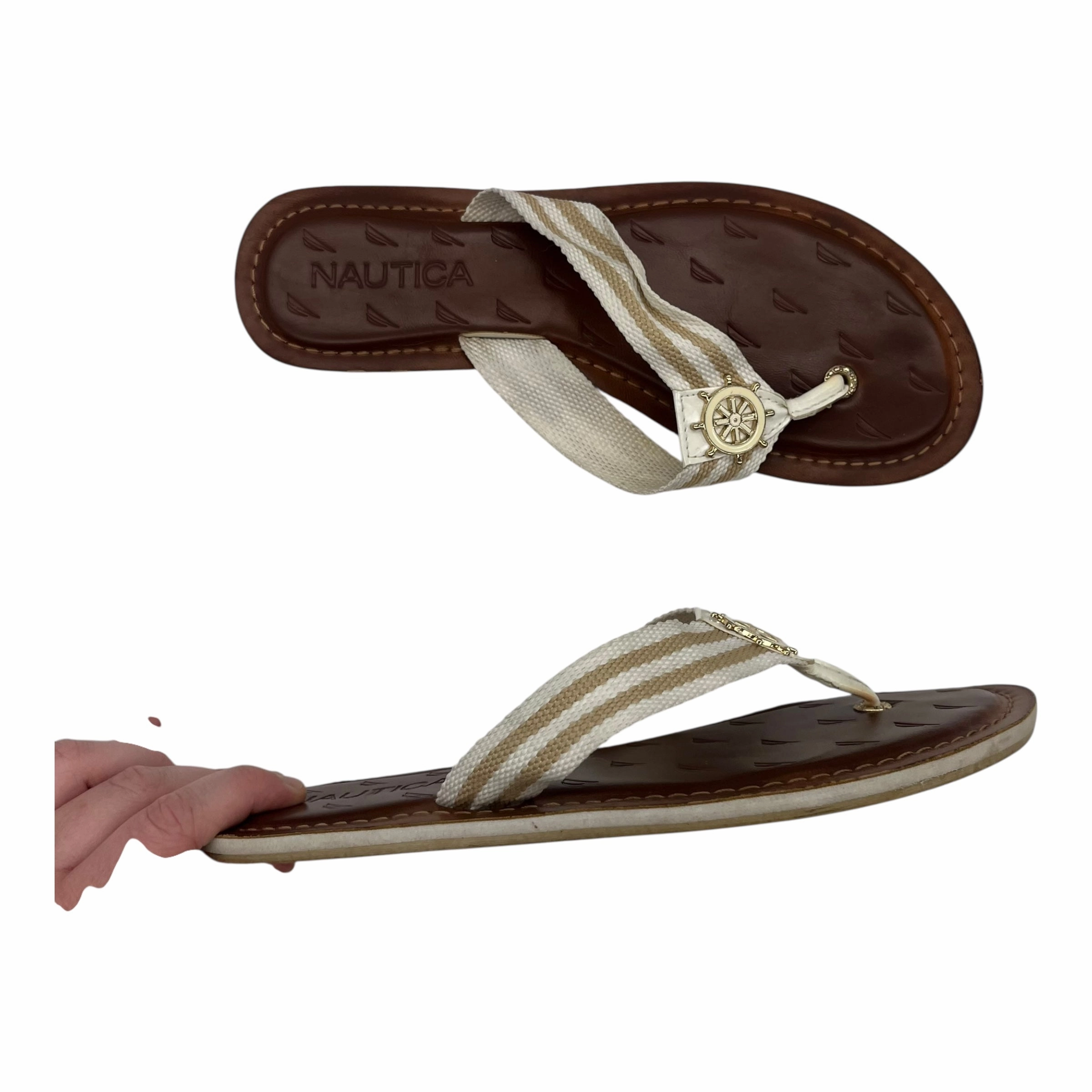 High Tide Flip Flops Sandals Flip Flops By Nautica In White, Size:7