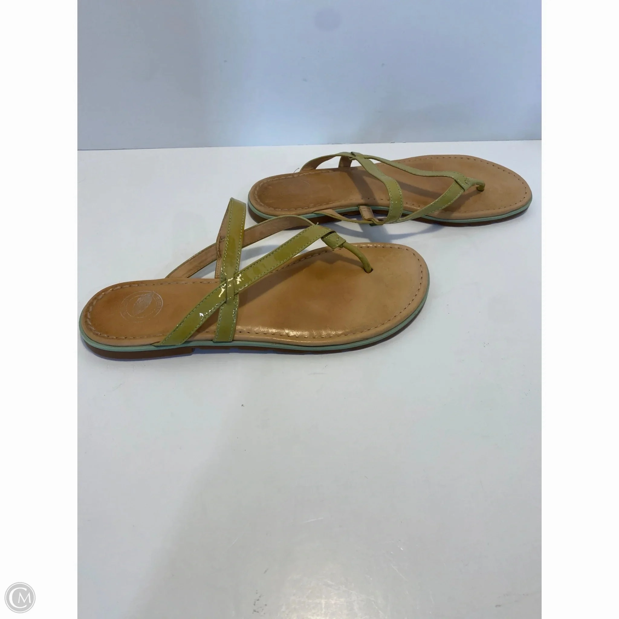 Sandals Flip Flops By Nurture In Lime, Size: 9 Wide Width Flip Flops