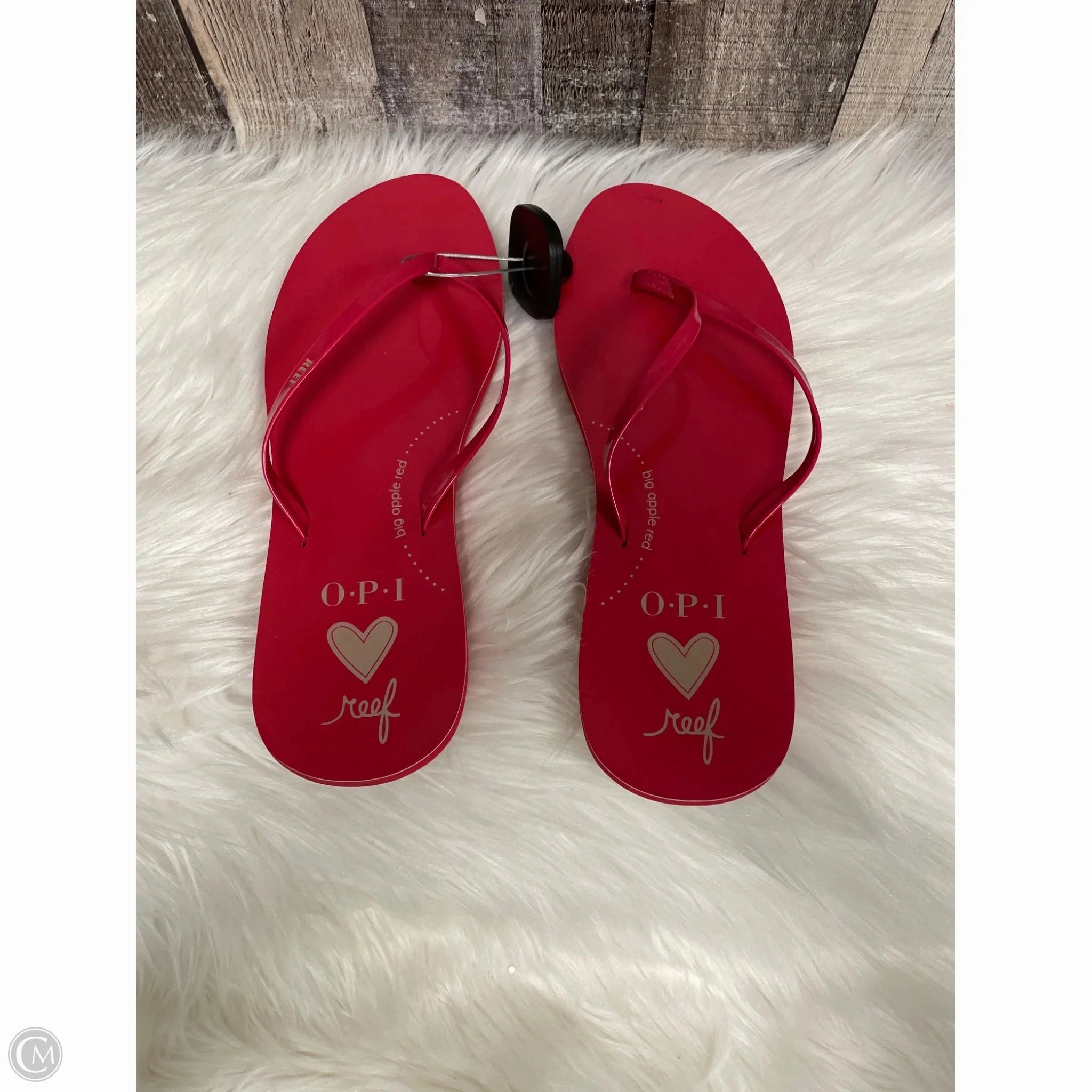 Flip Flops Back Pain Sandals Flip Flops By Reef In Red, Size: 8