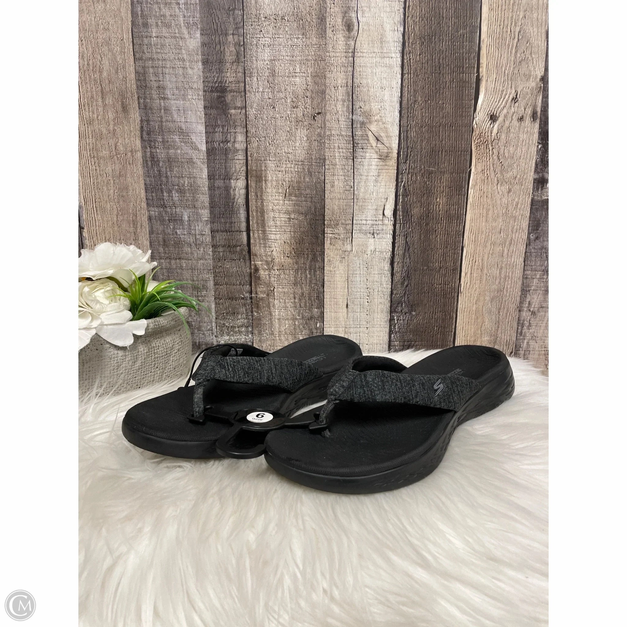 Sandals Flip Flops By Skechers In Black, Size: 9 3 Flip Flops