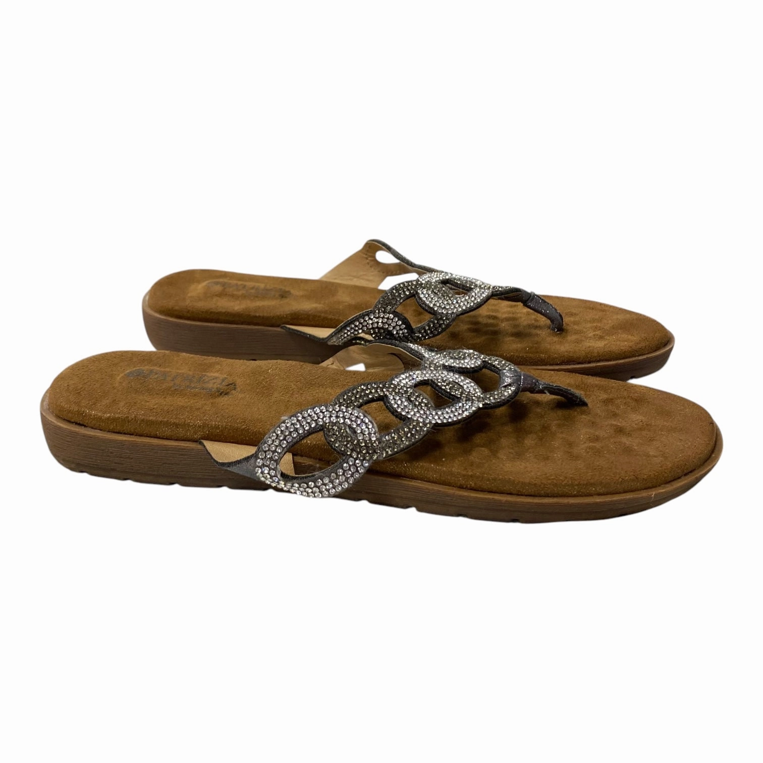 Hawaiian Flip Flops Sandals Flip Flops By Spring Step In Bronze, Size:10.5