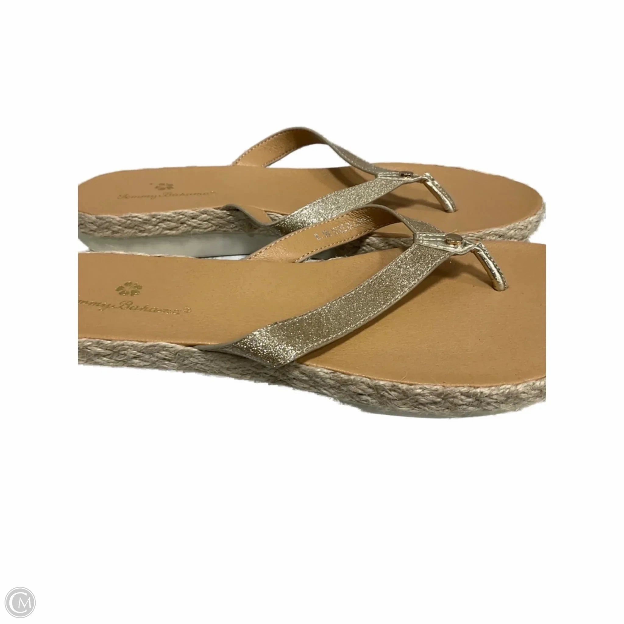 Wide Arch Support Flip Flops Sandals Flip Flops By Tommy Bahama In Gold, Size: 8.5