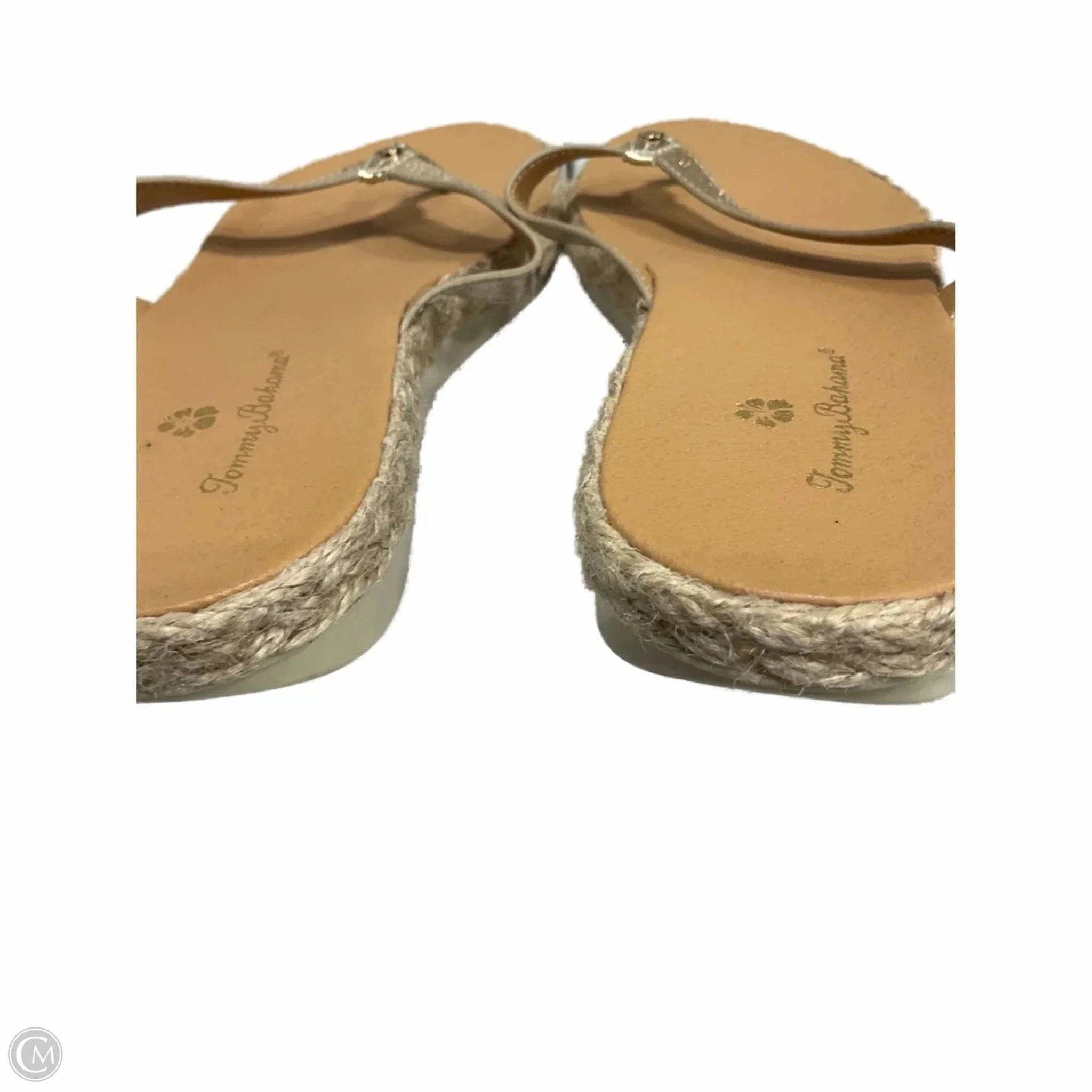 Flip Flops With Fabric Strips Sandals Flip Flops By Tommy Bahama In Gold, Size: 8.5