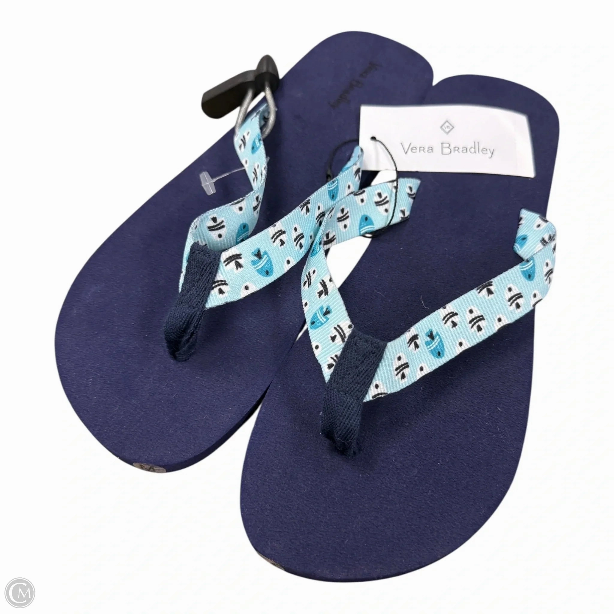 Sandals Flip Flops By Vera Bradley In Blue & White, Size: 7.5 Punk Rock Flip Flops