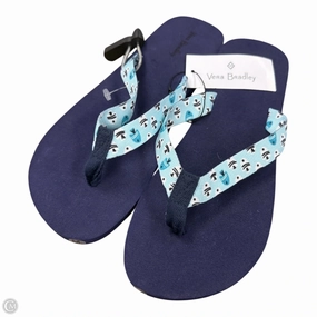 Light Up Flip Flops Sandals Flip Flops By Vera Bradley In Blue & White, Size: 7.5