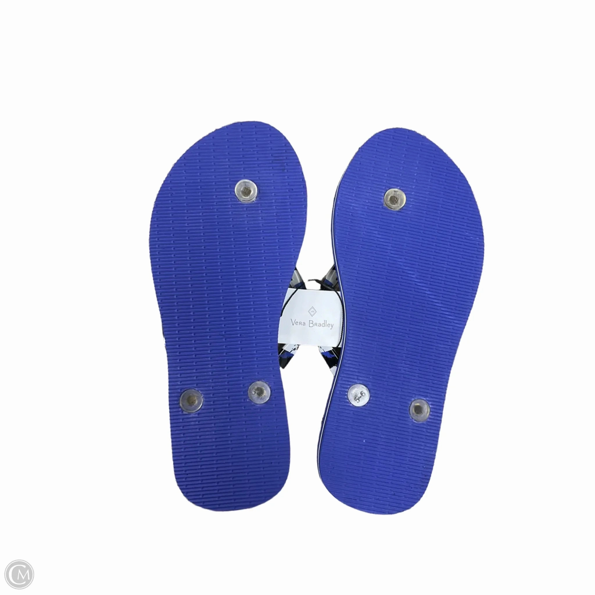 Ventolation Flip Flops  【注：推测为"ventilation"拼写错误，但仍属功能描述】 Sandals Flip Flops By Vera Bradley In Blue, Size: 6