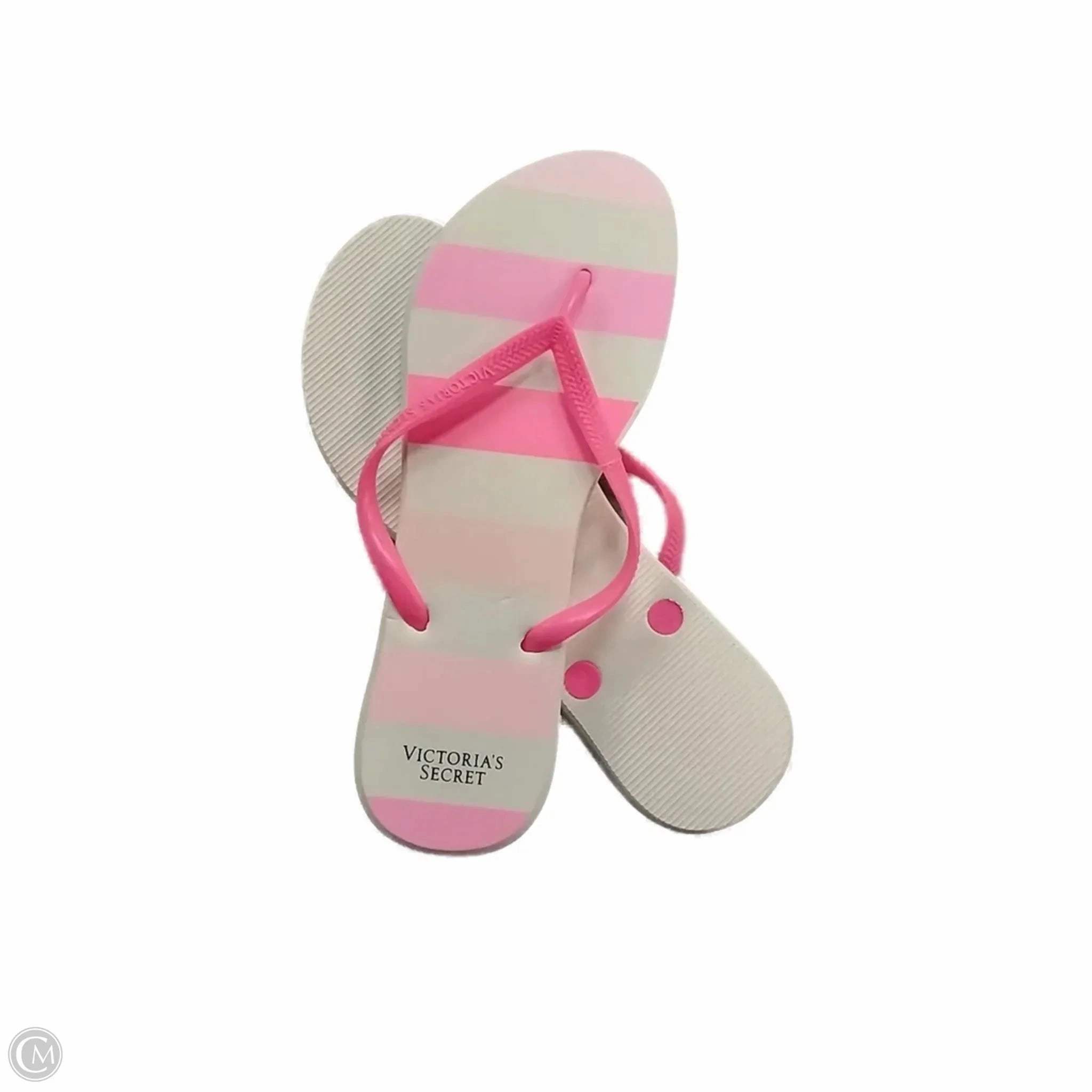 Ridiculously Comfortable Flip Flops Sandals Flip Flops By Victorias Secret In Pink & White, Size: 7.5