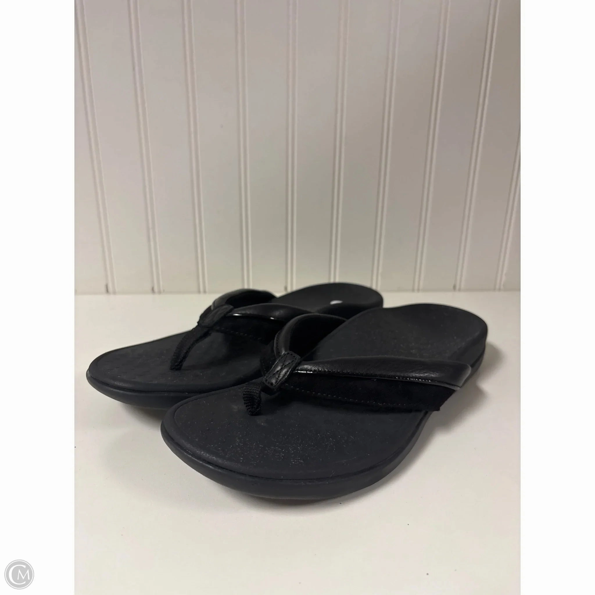 Sandals Flip Flops By Vionic In Black, Size: 9 Scotts Flip Flops