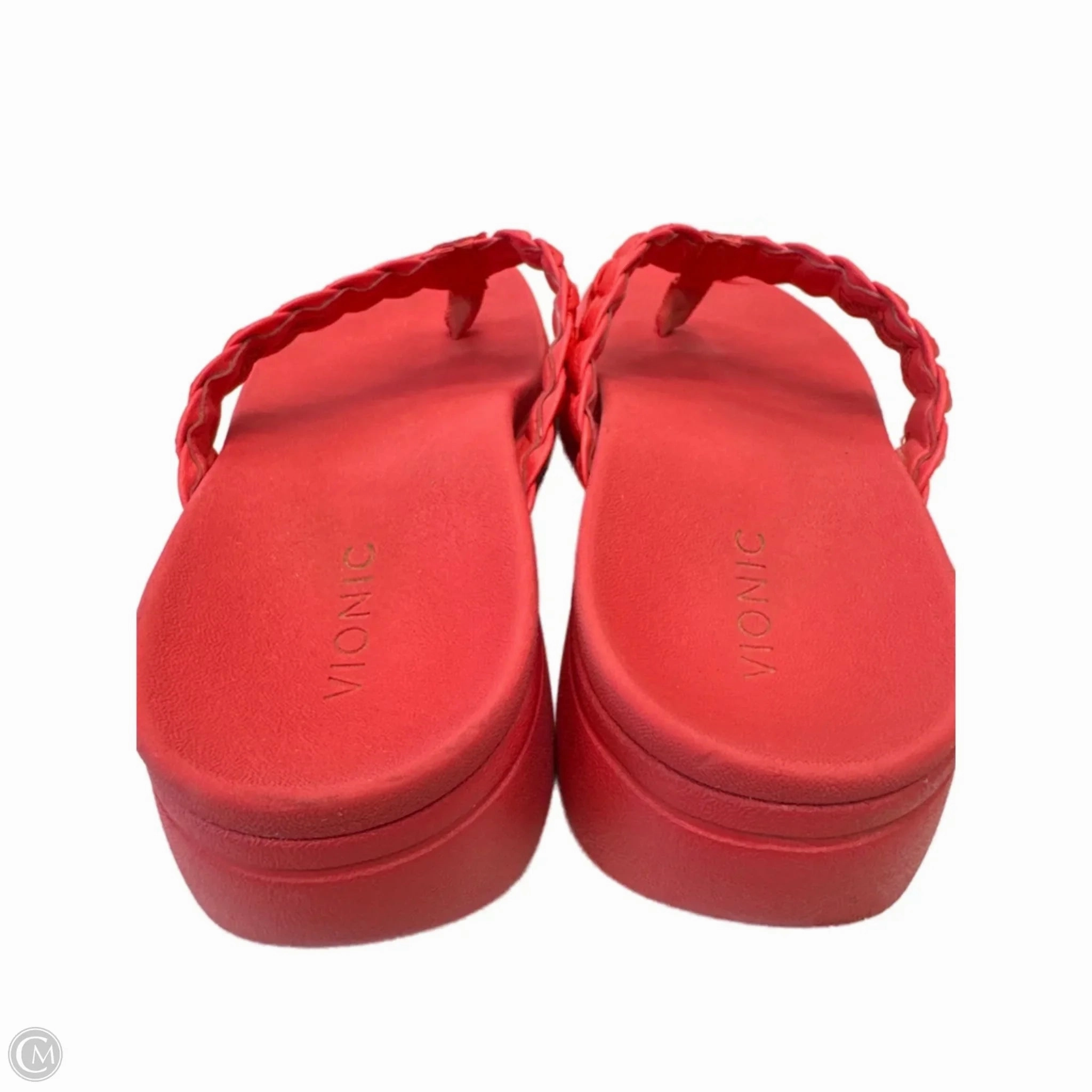 Sandals Flip Flops By Vionic In Orange, Size: 8 Slides Or Flip Flops