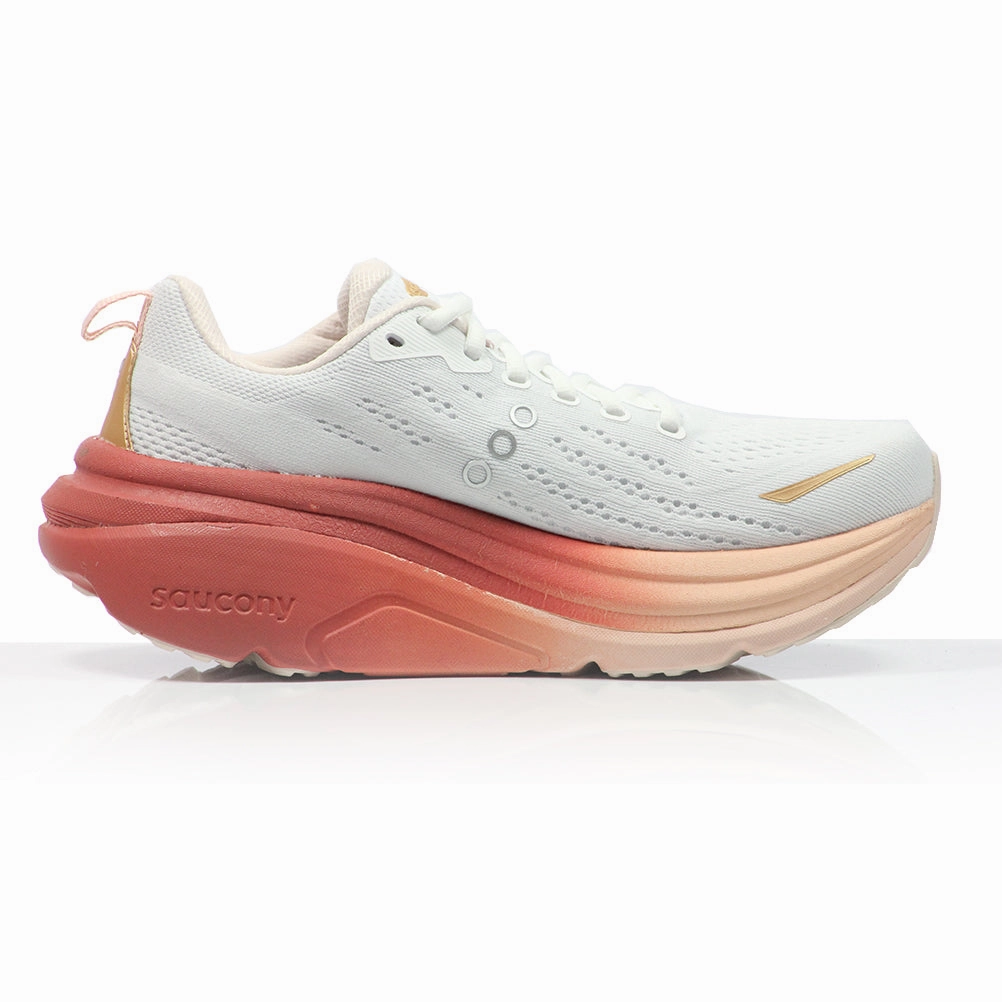 Saucony Hurricane 25 Women's Running Shoe - White/Cameo Best Cushioned Running Shoes Uk