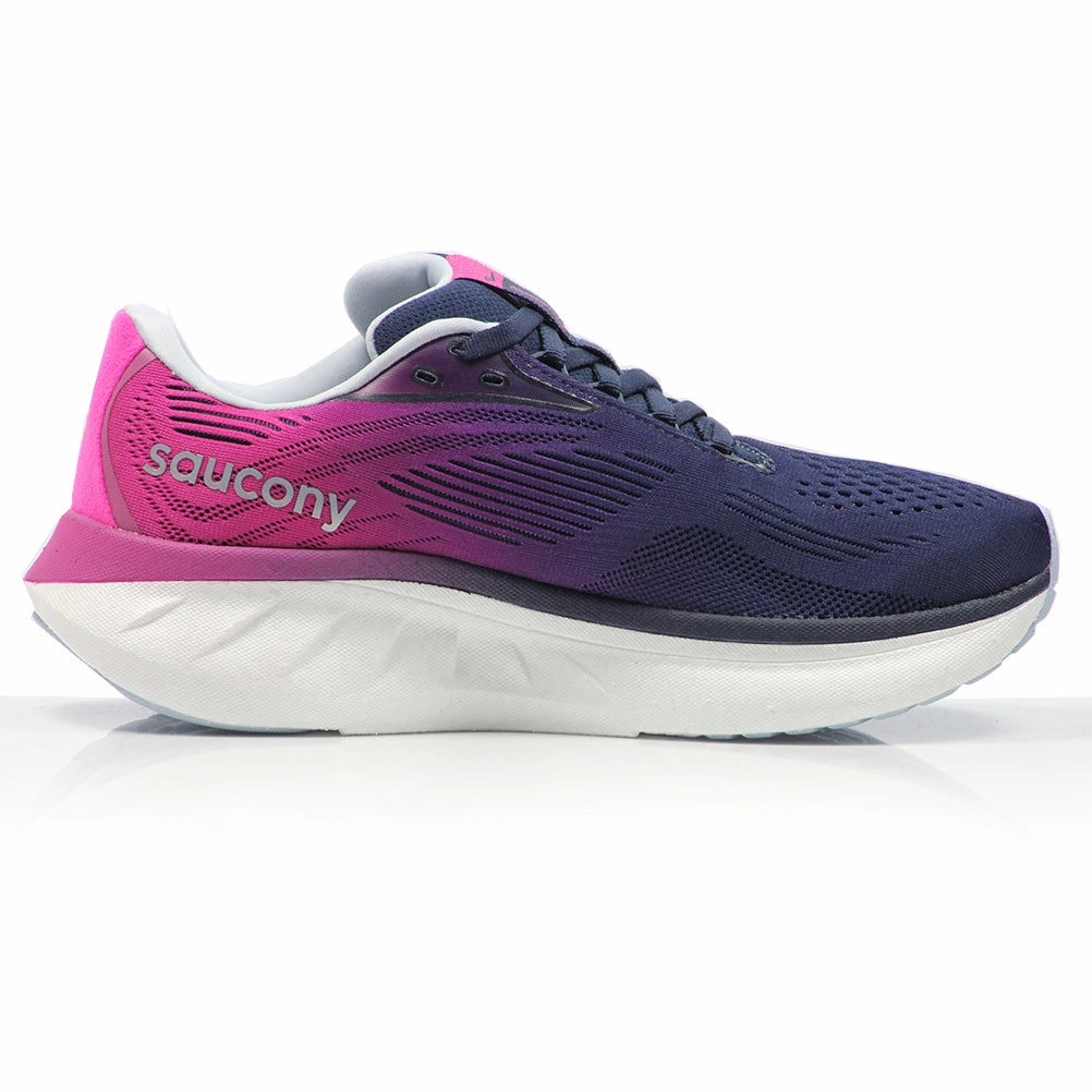 Saucony Ride 18 Women's Running Shoe - Navy/Fuchsia Cloudrunner 2 Running Shoes