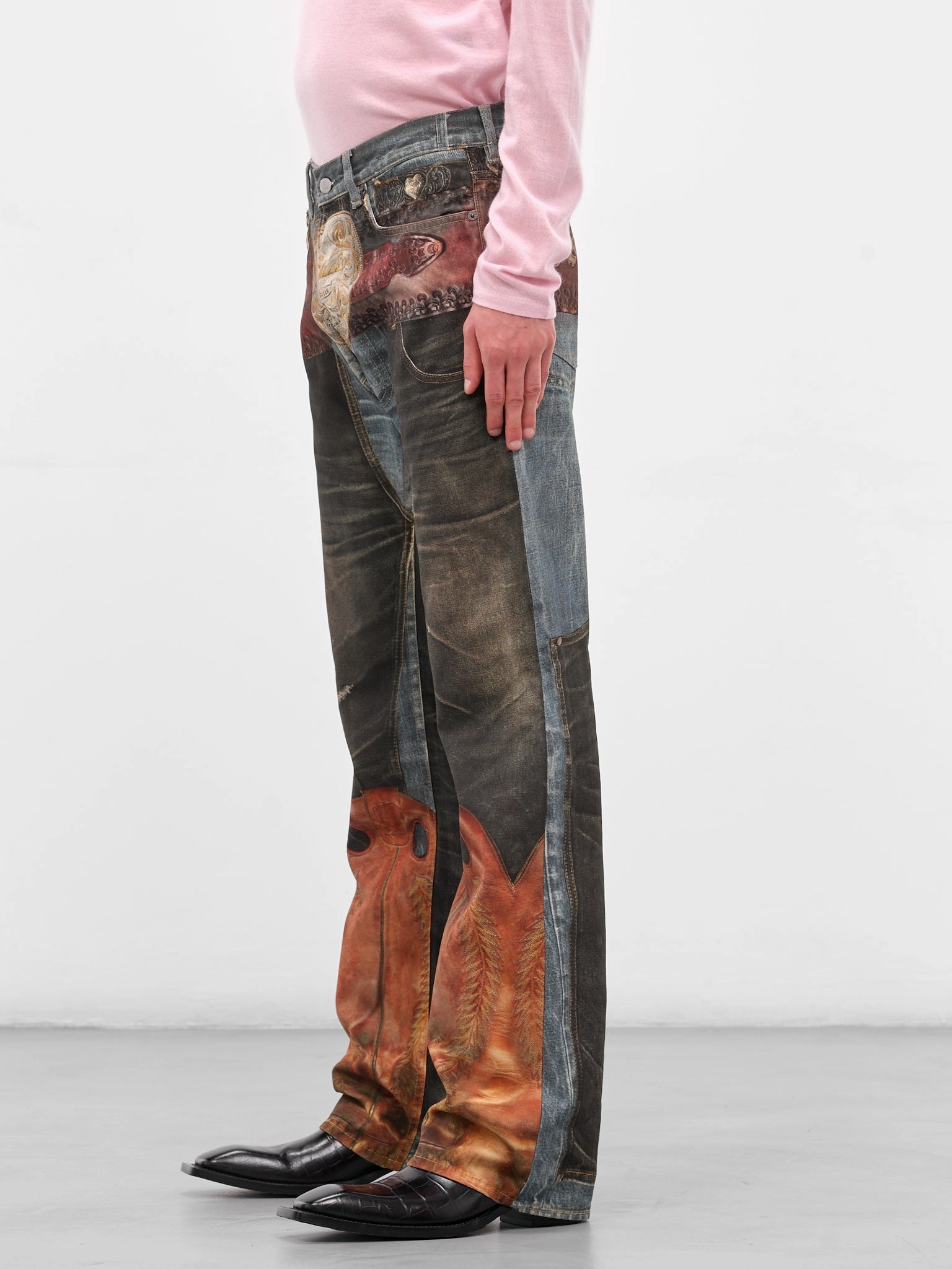 Trompe L'oeil 2010 Straight Jeans (FN-MN-TROU001127-BLUE-BLACK) Cowtown Boots El Paso Tx