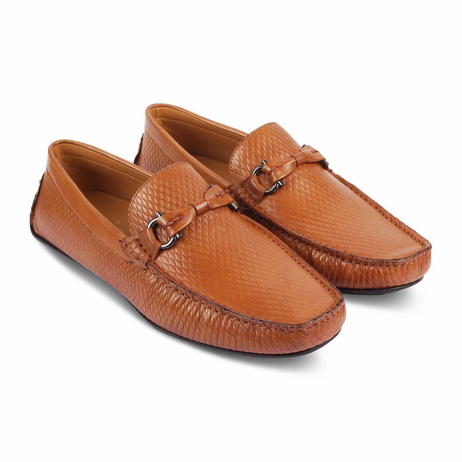 The Cover Tan Men's Leather Driving Loafers Tresmode Nautica Loafers