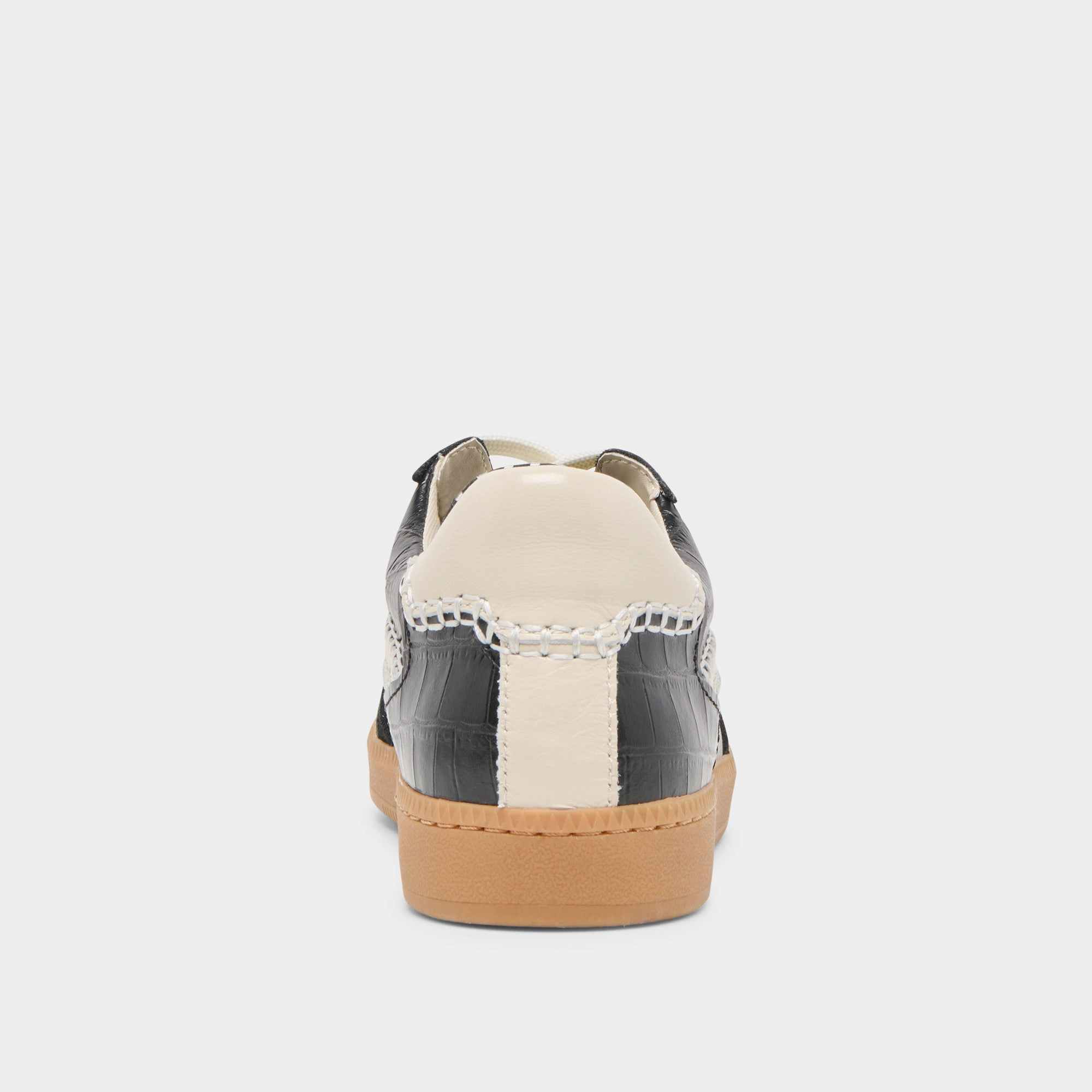 NOTICE STITCH SNEAKERS NOIR CROCO EMBOSSED LEATHER Rhython Sneakers