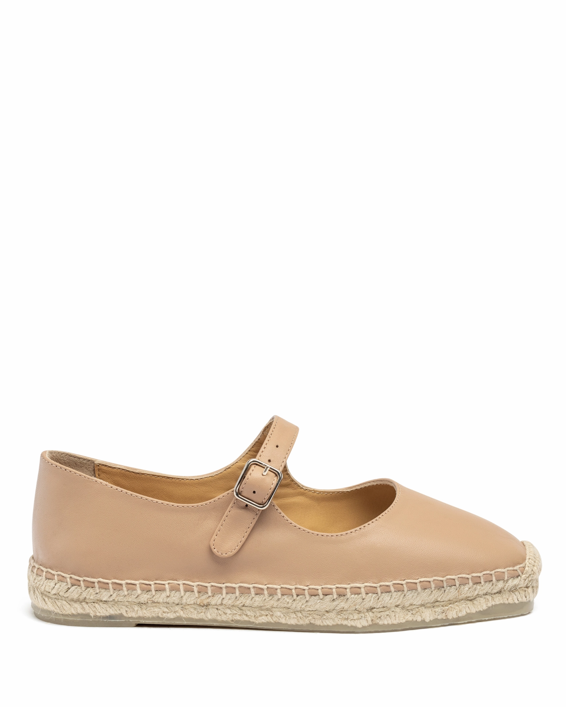 Leather Espadrille Mules Pepa Mary Jane Nude Espadrille