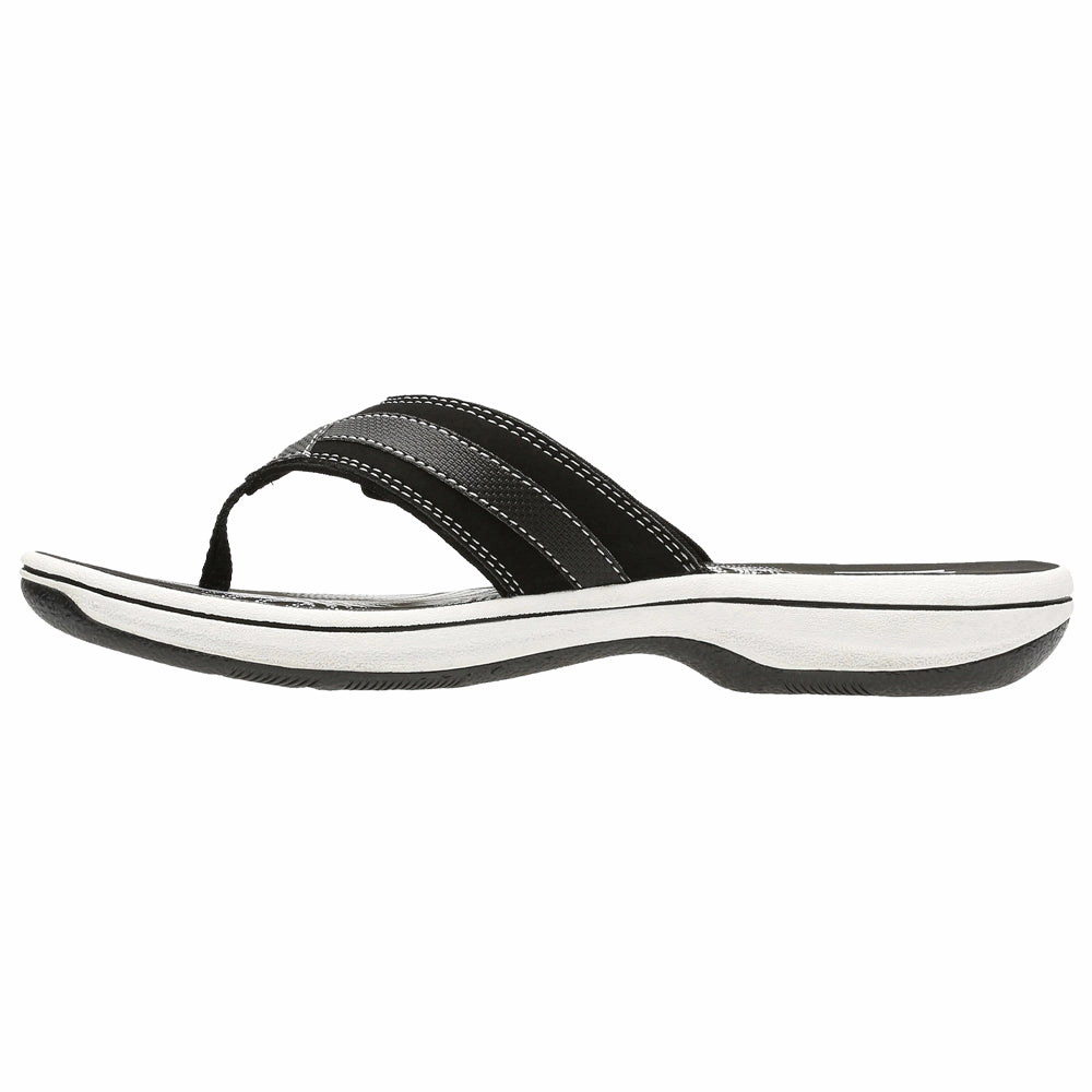 Clarks Breeze Sea Sandal Black (Women's) Cheap Wedge Flip Flops
