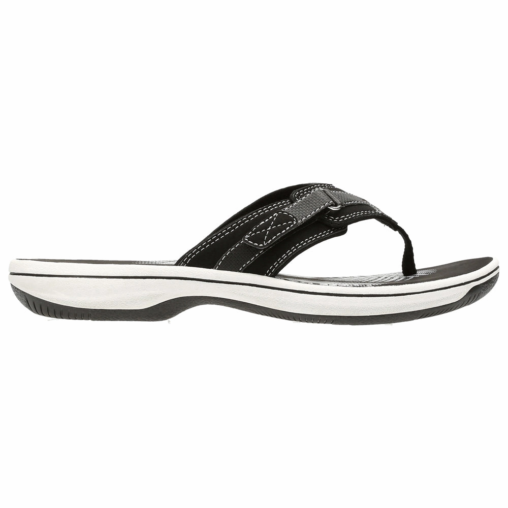 Flip Flops Large Clarks Breeze Sea Sandal Black (Women's)