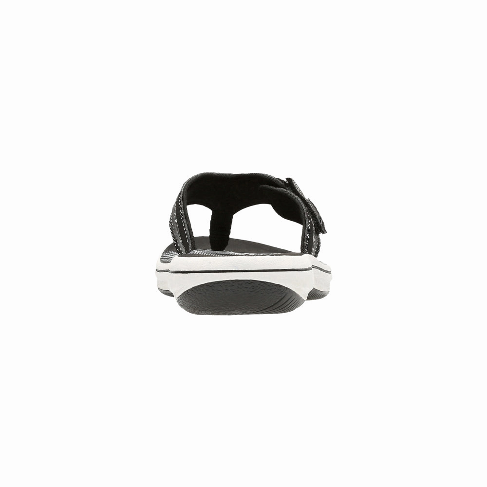 Clarks Breeze Sea Sandal Black (Women's) Foot Massage Flip Flops