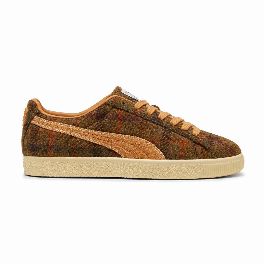 Gum Bottom Basketball Shoes Clyde Harris Tweed Lace Up Sneakers