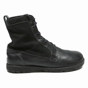BIRKENSTOCK Hamilton Mens Lace-Up Combat Boots Black Leather UK 6.5 Comfortable Different Ways To Lace Combat Boots