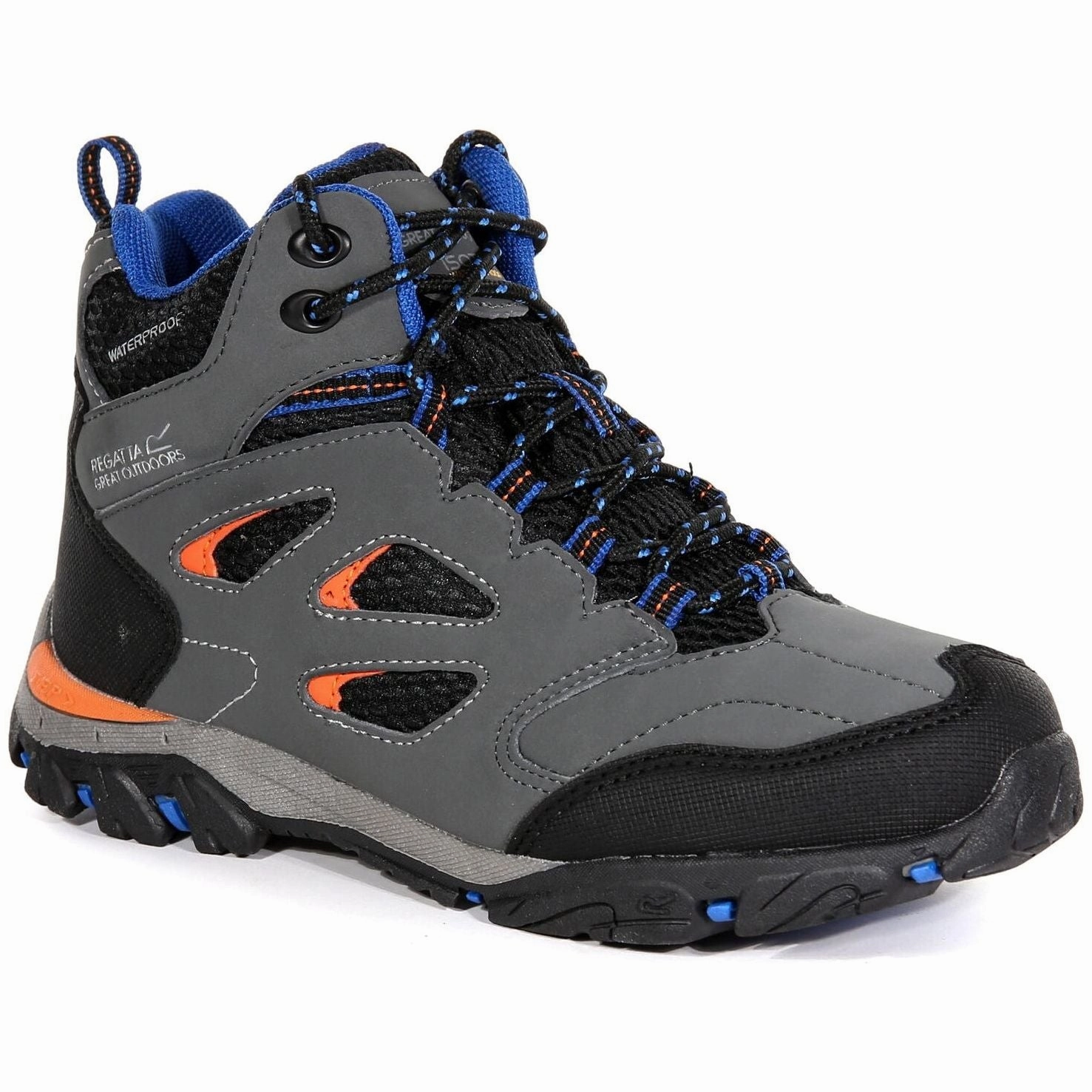 Waterproof Hiking Boots Wide Width Regatta Holcombe Mid Waterproof Junior Walking Boots - Grey