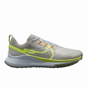 Trail Sisters Shoes Men's Nike Pegasus Trail 4, Lt Iron Ore/Volt-Cobblestone, 10 D Medium