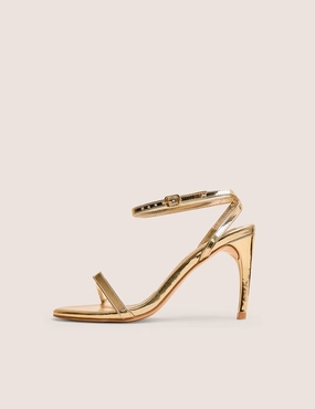 Selene Gold Curved Heels Barely There High Heeled Sneakers