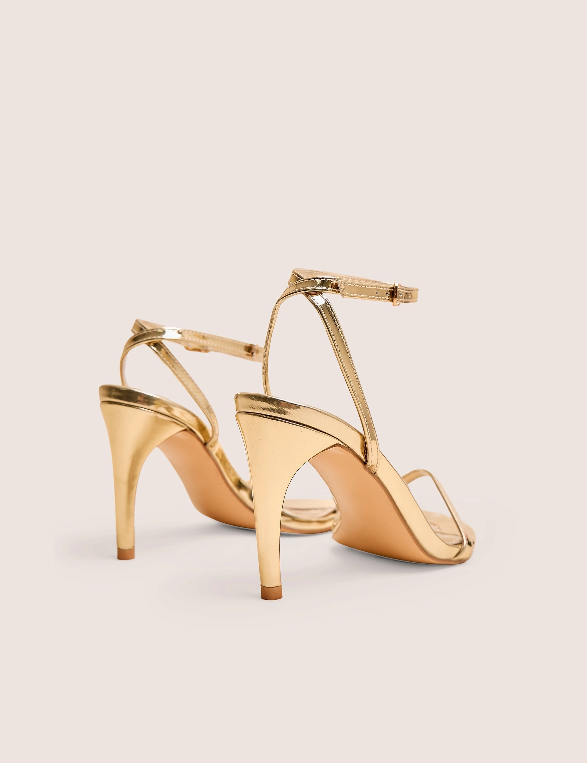 Cat High Heels Selene Gold Curved Heels Barely There