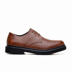 Brogues & Oxfords 'Derby UK 2' vegan lace-up shoe by King55 - cognac