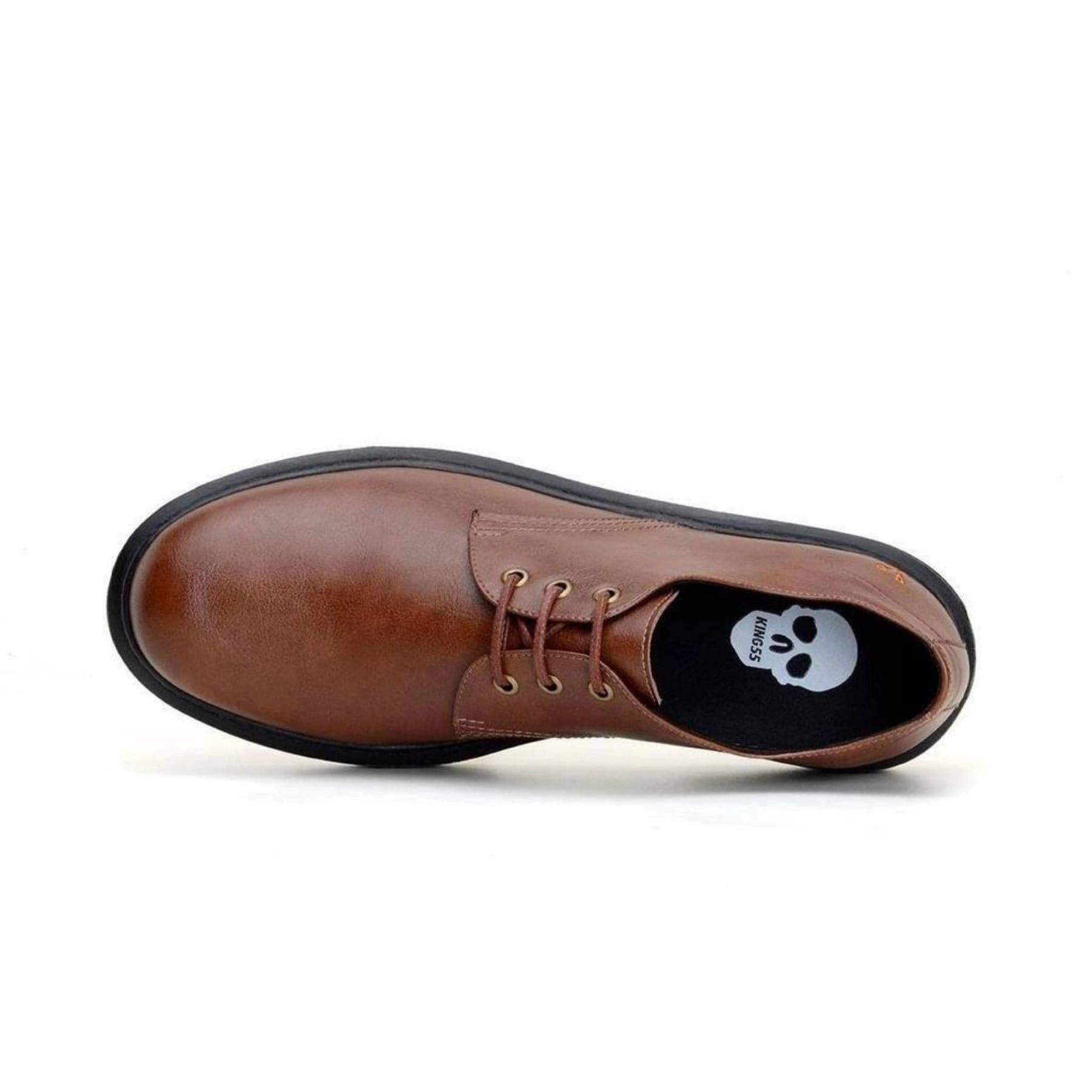 'Derby UK 2' vegan lace-up shoe by King55 - cognac Tone Oxfords