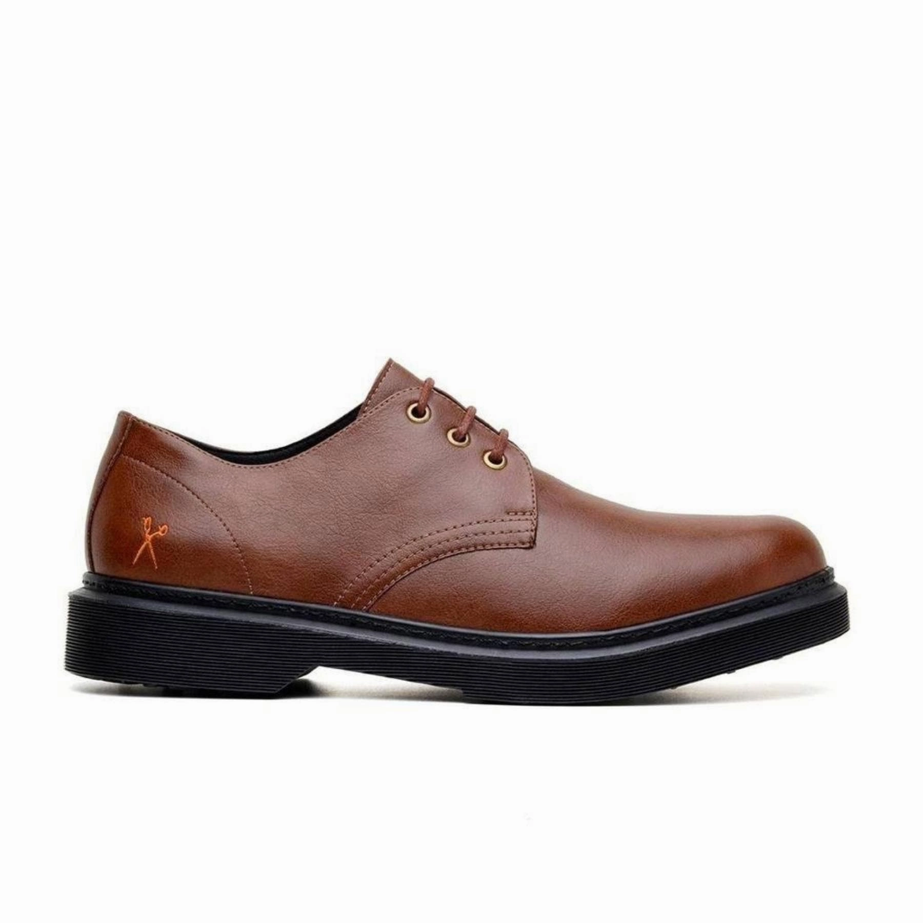 'Derby UK 2' vegan lace-up shoe by King55 - cognac Lace Up Perforated Oxfords Shoes