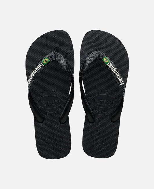 Slides Vs Flip Flops Beach HAVAIANAS BRASIL LOGO - 4110850 - BLACK