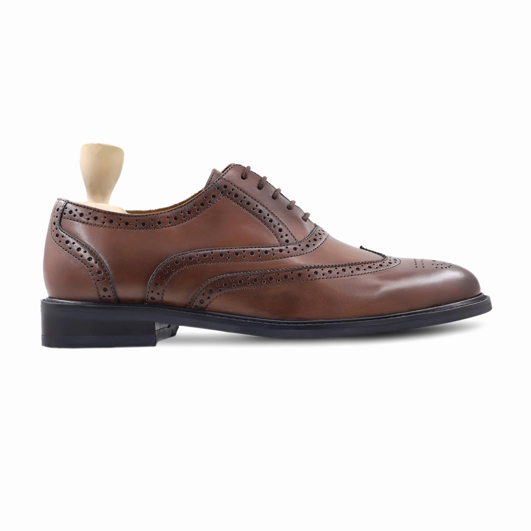 Bizarro - Men's Brown Calf Leather Oxford Shoe Brogue Oxford