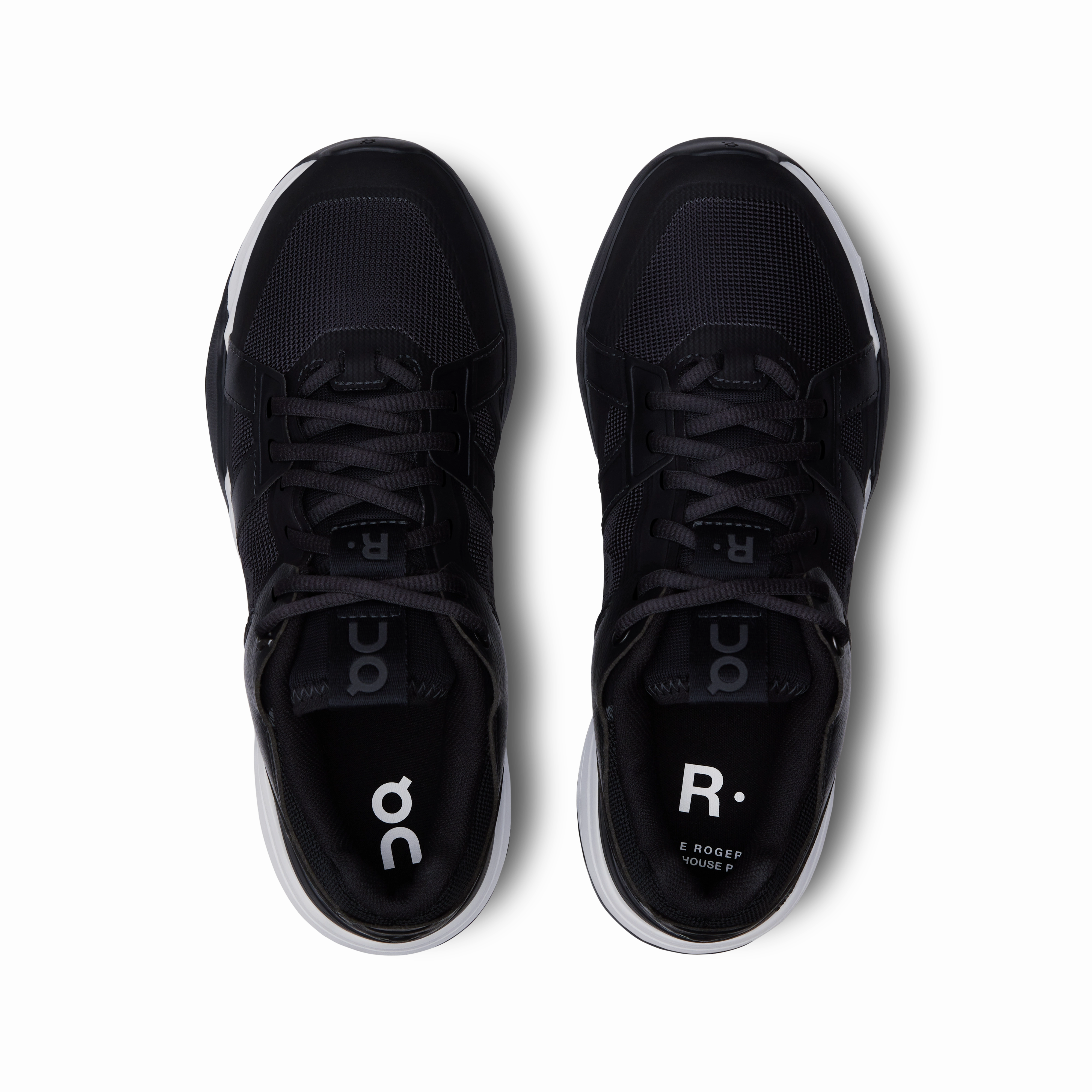 On Running Women's The Roger Clubhouse Pro Shoes - Black / White Wedge Tennis Shoes