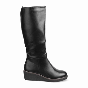 Composite Toe Cowgirl Boots The Alavus Black Women's Knee-length Boots Tresmode