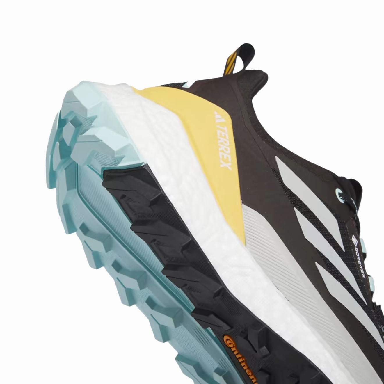 Adidas Terrex Free Hiker 2.0 Low Gore-Tex Hiking Shoes Core Black / Wonder Silver / Semi Flash Aqua Ties On Hiking Boots