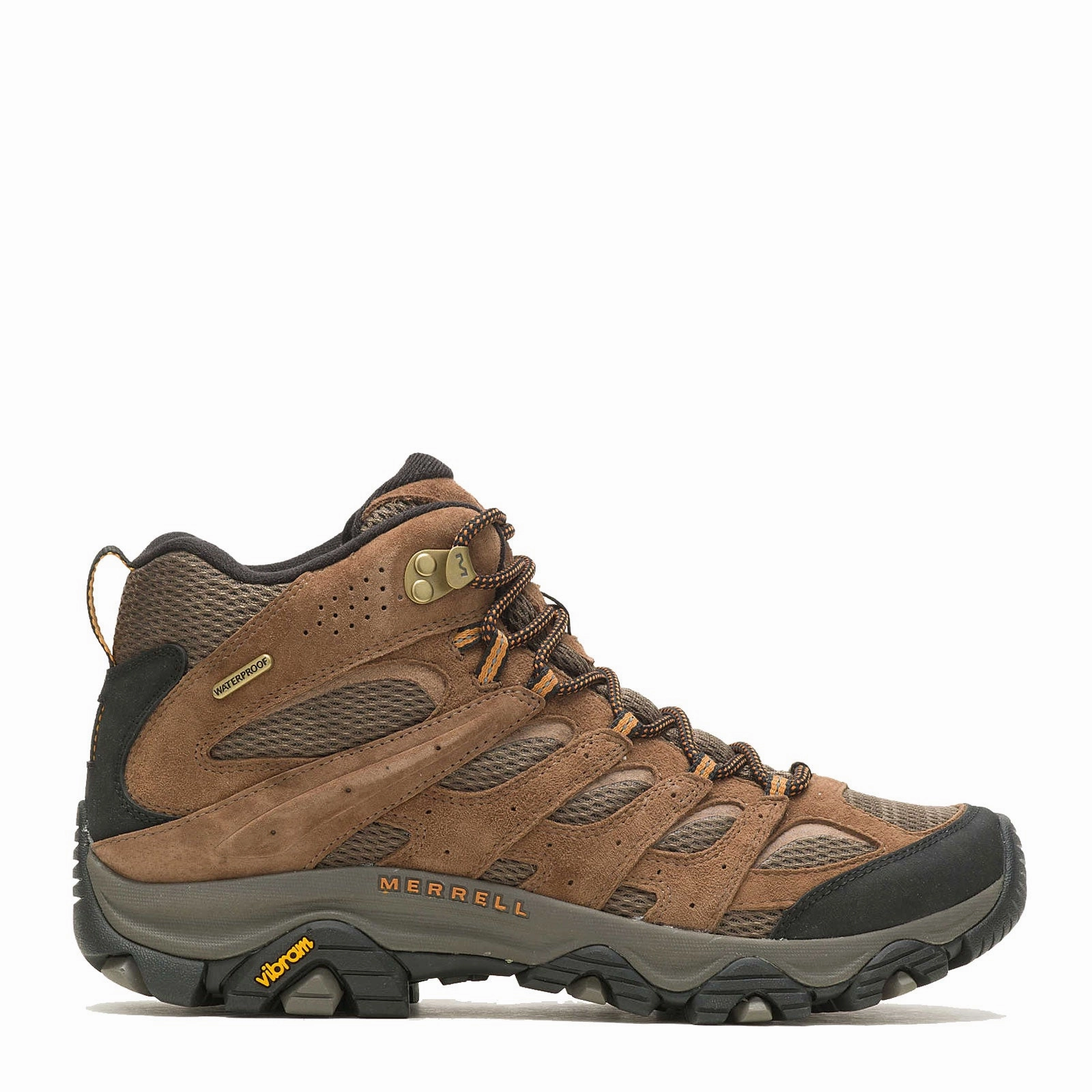 Men's Merrell, Moab 3 Mid Waterproof Hiking Boot - Wide Width Waterproof Hiking Boots Size 5